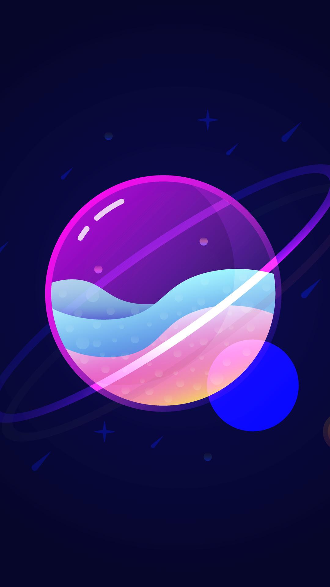 1080x1920 1080x1920 planets, vector, artist, digital universe, artwork, hd, 10k, minimalism, minimalist for iPhone 8 wallpaper
