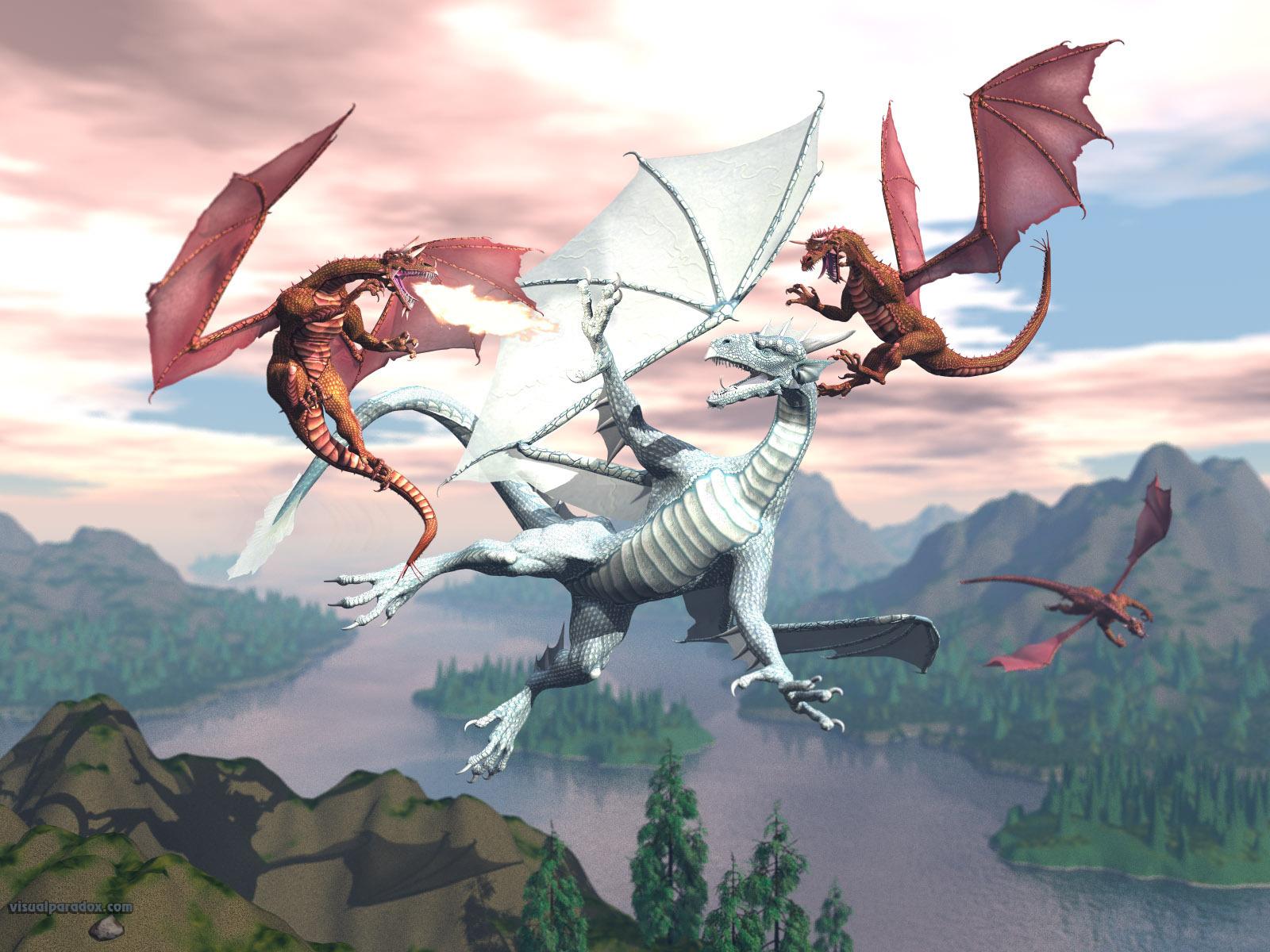 1600x1200 Dragon Fight
