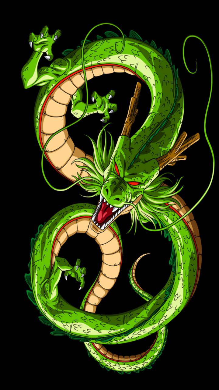 720x1280 shenron wallpaper, dragon, serpent, green dragon, fictional character, illustration