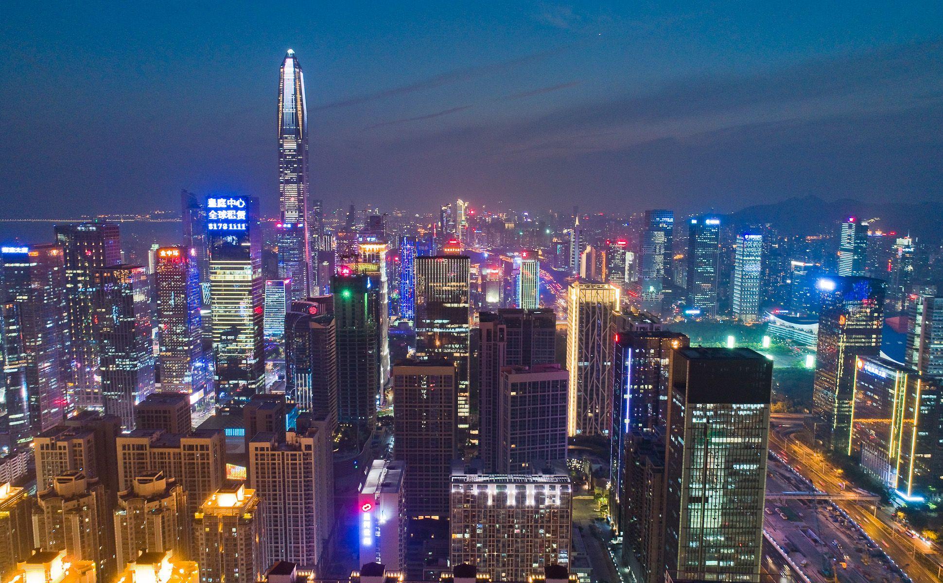1940x1200 Megacity Nighttime Flight. DJI FORUM. Night time, City, New york skyline