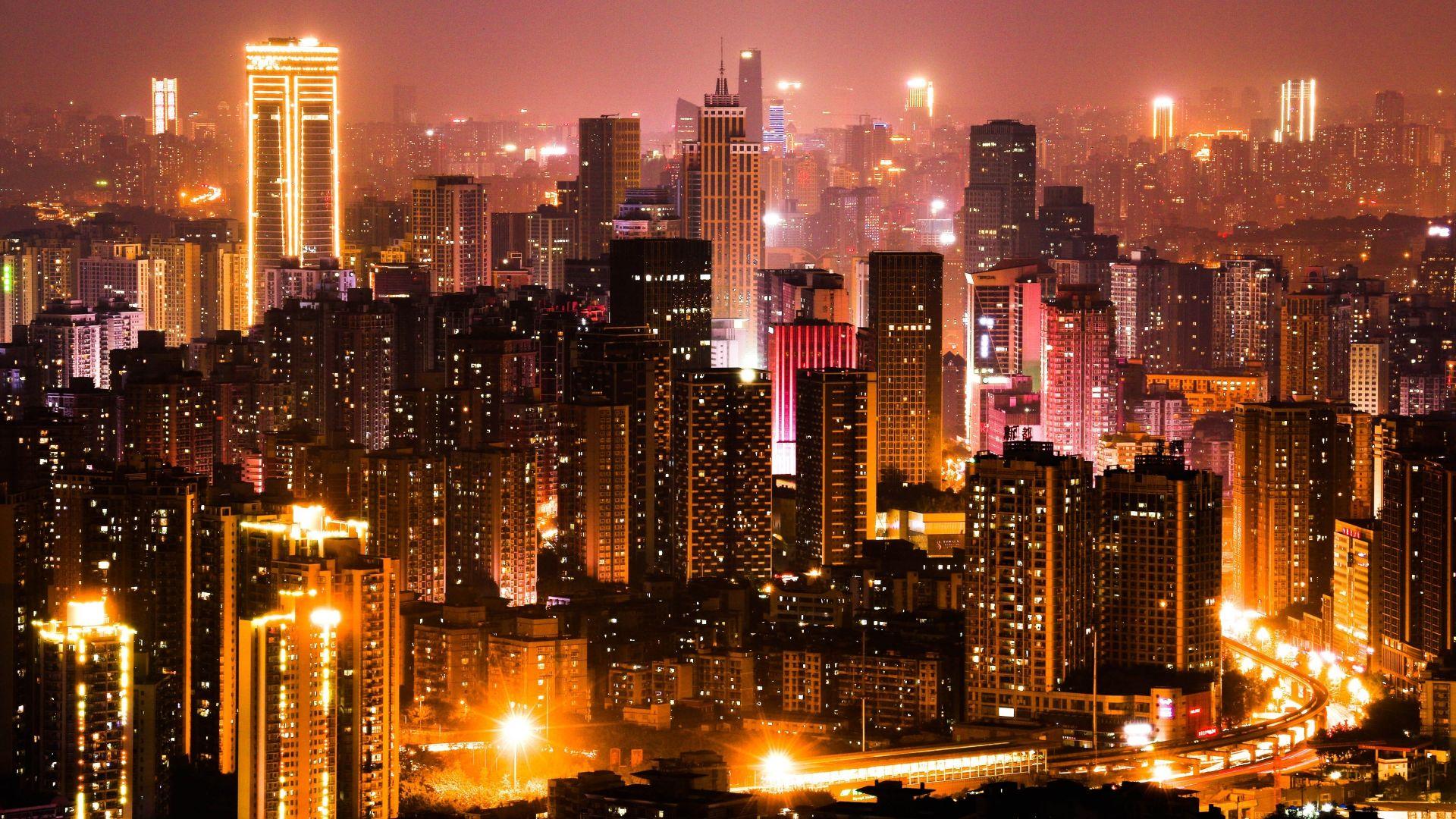 1920x1080 Desktop wallpaper cityscape, china, night, HD image, picture, background, a18dbf