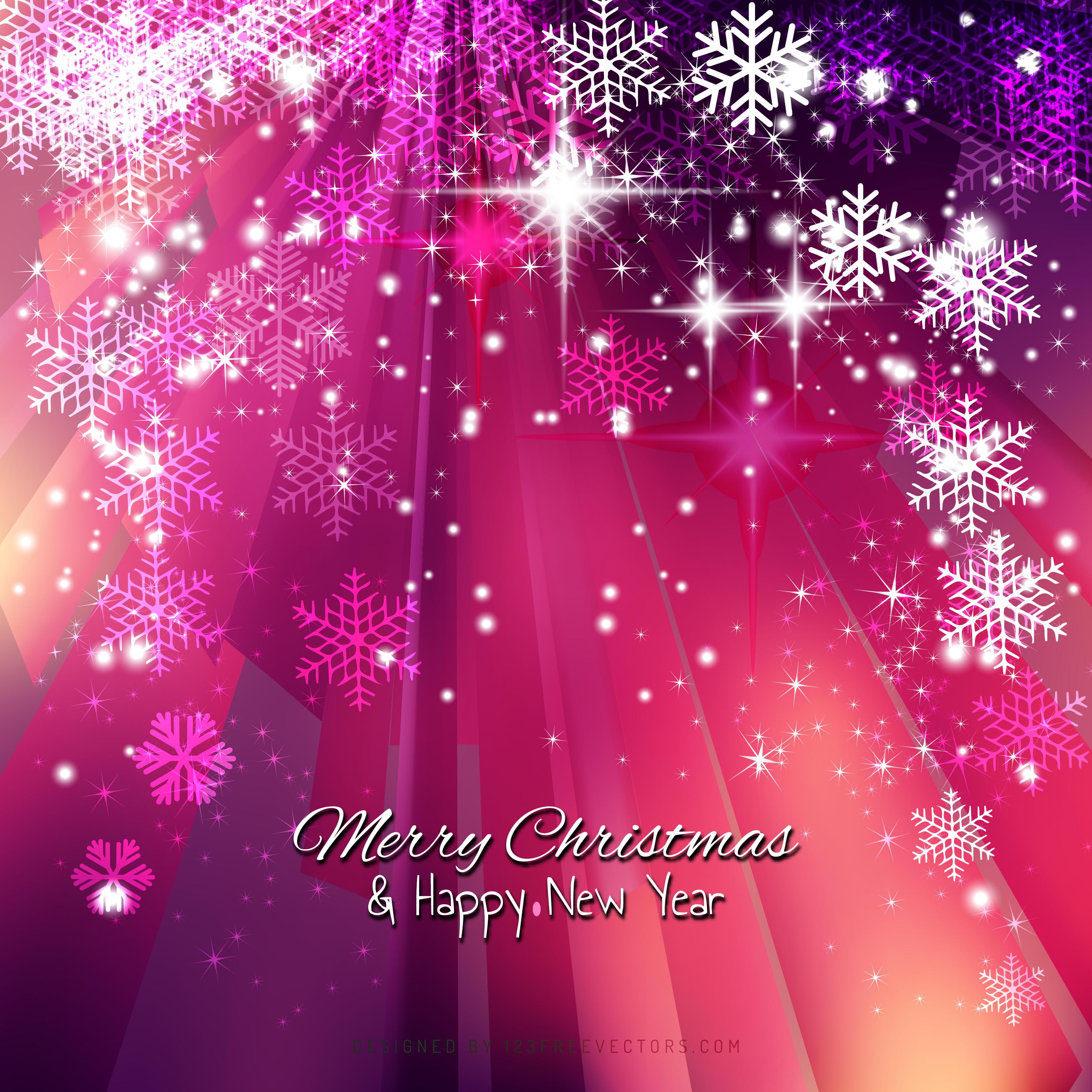 3333x3333 Pink Sparkles Christmas Snowflake Background Design