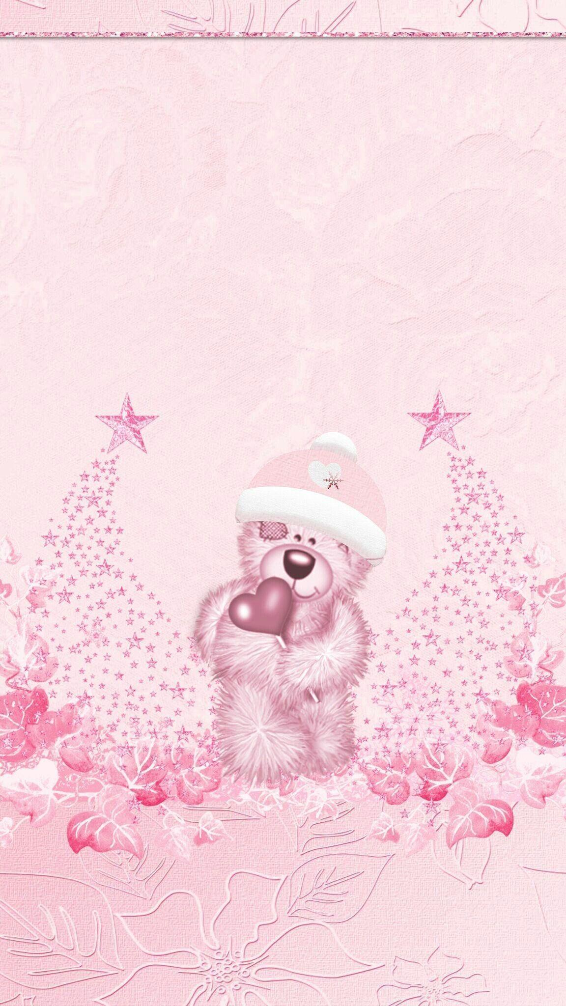 1152x2048 Pink Christmas Wallpaper