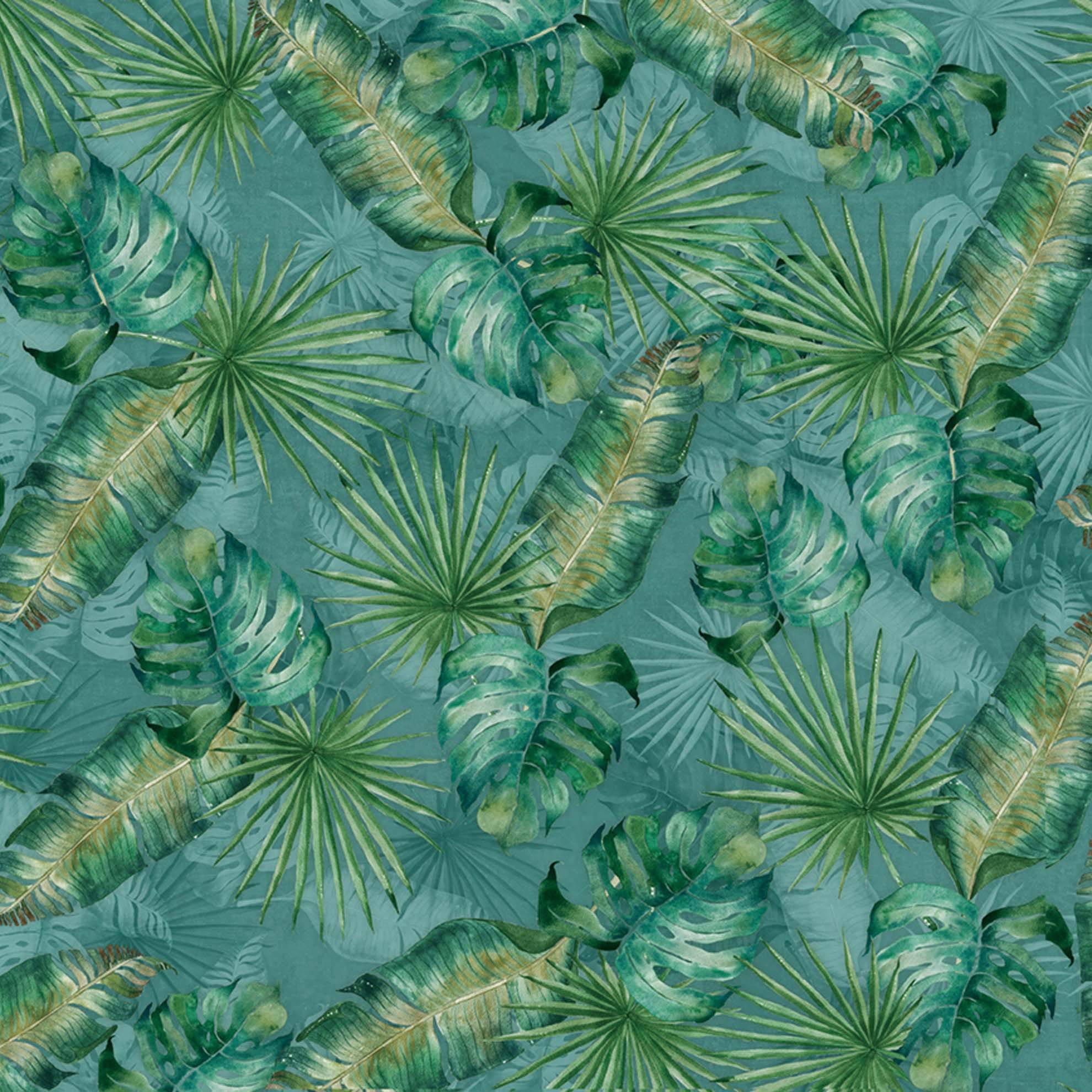 1980x1980 Tropical Leaf Wallpaper by WallPepper. Designer Italian Wallpaper