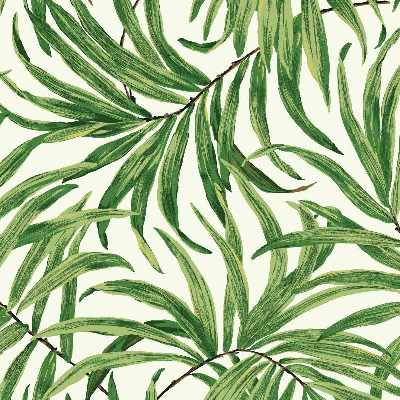 1325x1325 Floral & Botanical Green Wallpaper You'll Love in 2021