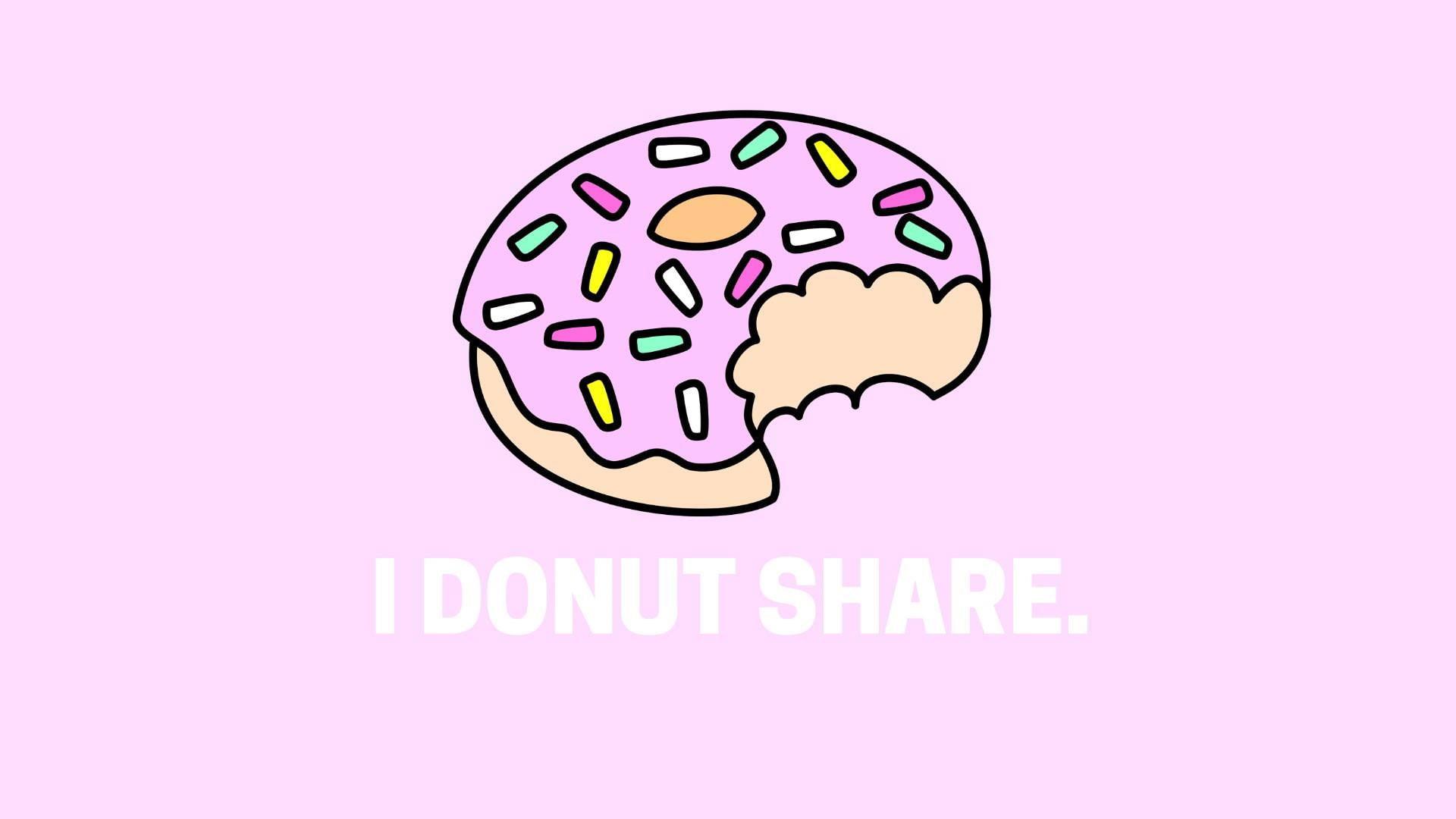 1920x1080 Wallpaper Funny, Donut, Share, Pink, Spinkles • Wallpaper For You HD Wallpaper For Desktop & Mobile