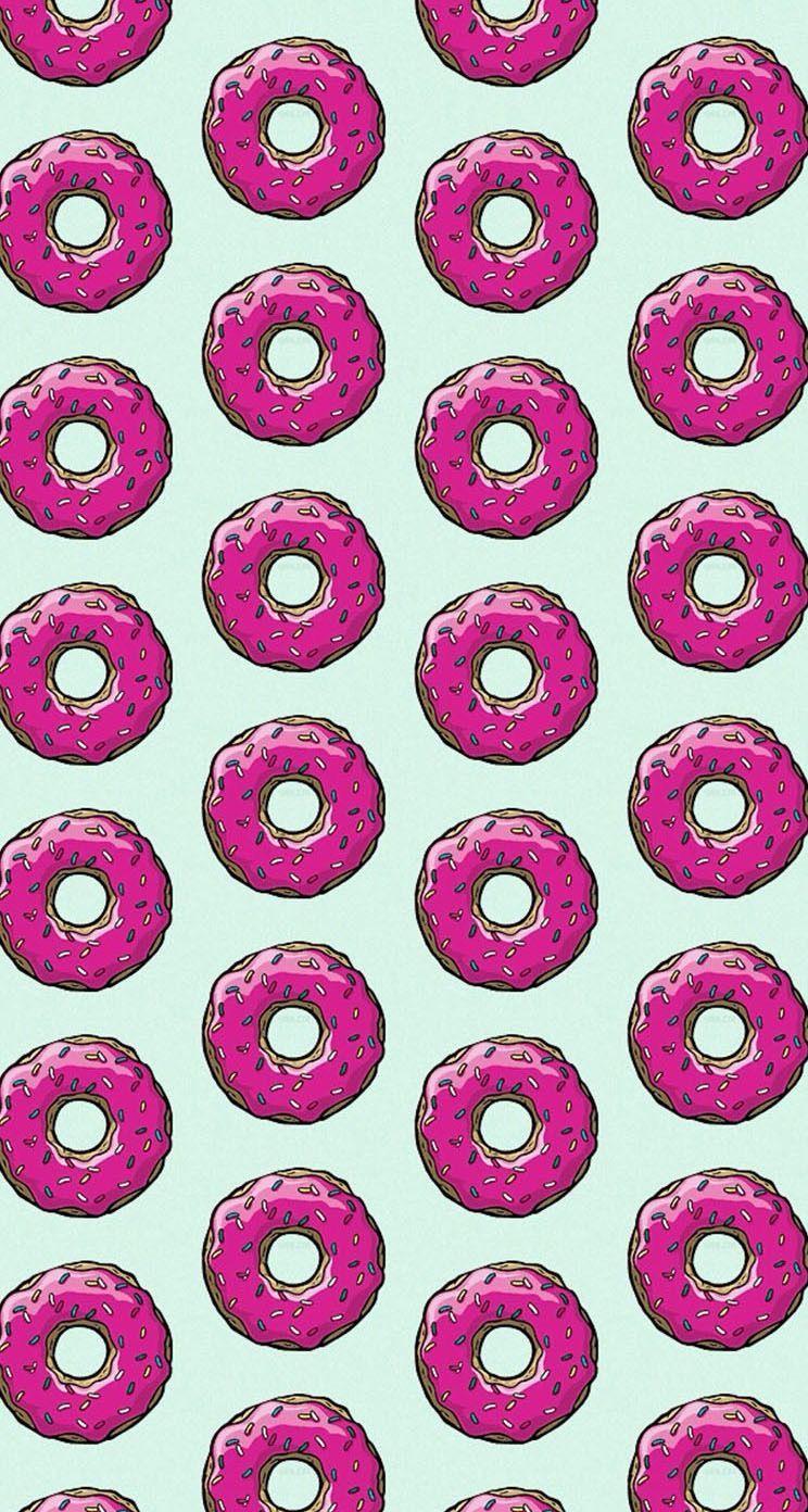 744x1392 Simpsons Donut Wallpaper
