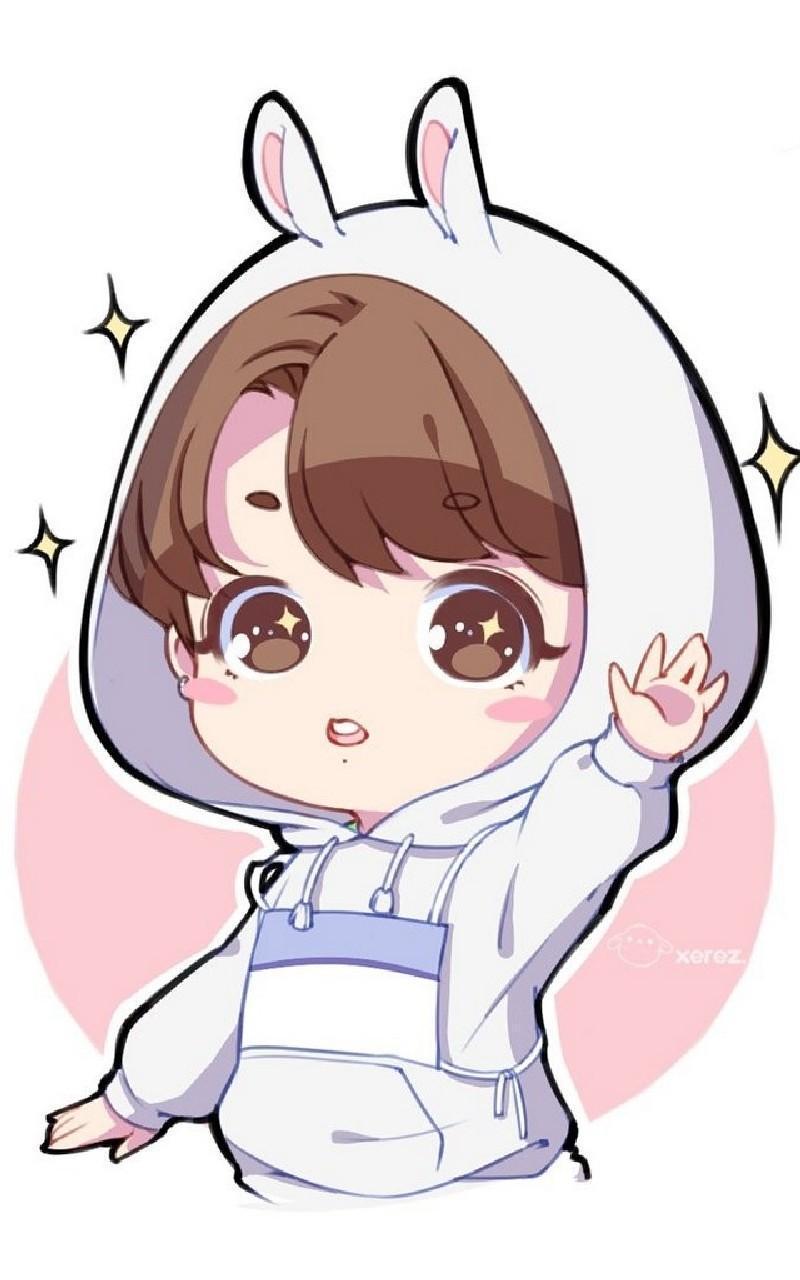 800x1280 BTS Cute Anime Wallpaper