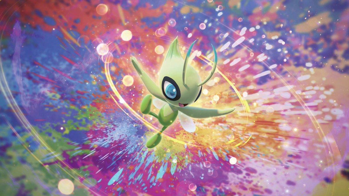 1200x675 PokéJungle a new wallpaper? Here's the Celebi artwork from the Pokémon TCG Vivid Voltage expansion!