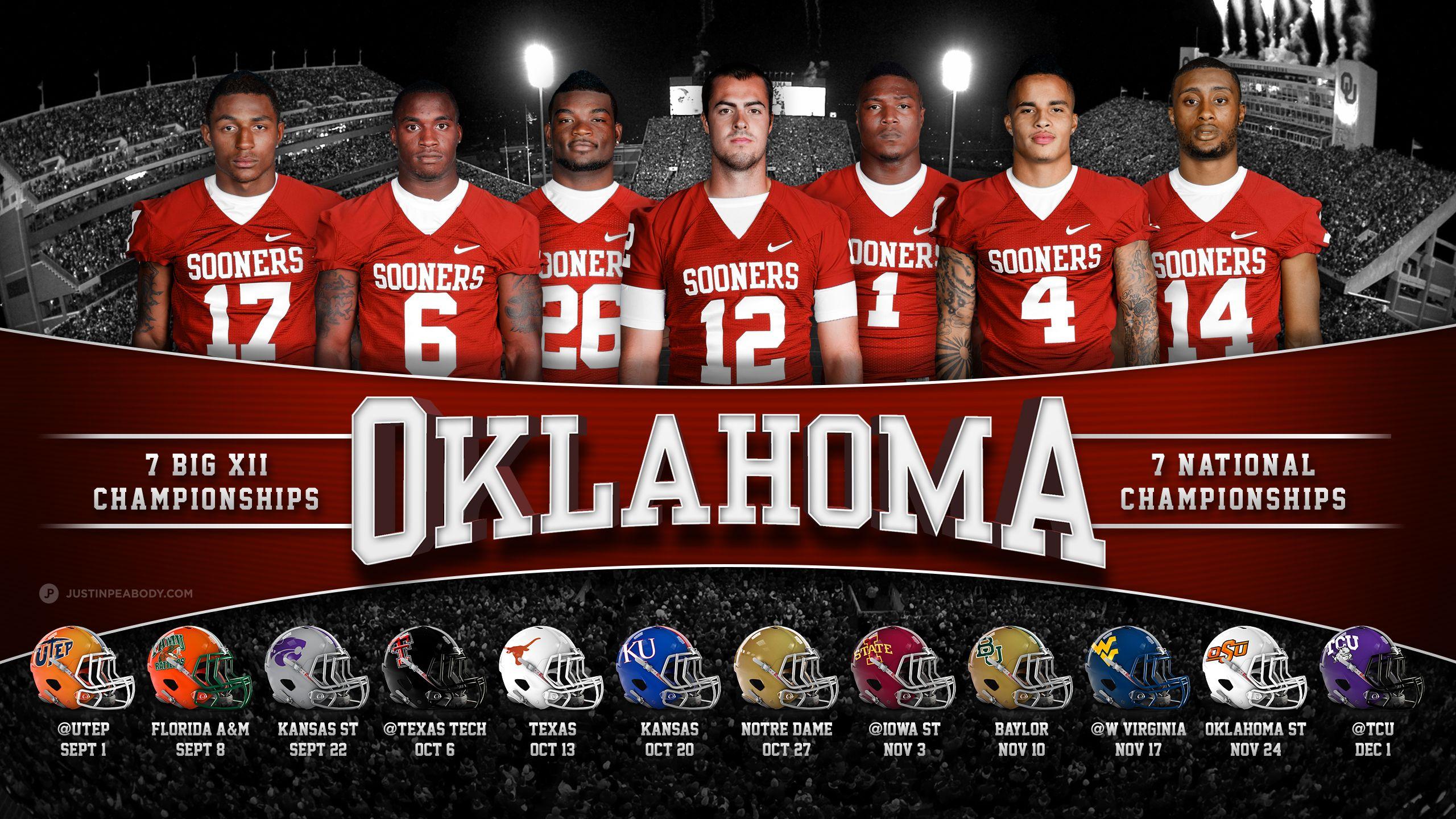 2560x1440 OU Football Wallpaper