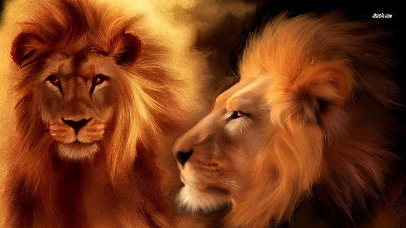 1366x768 Title Animal Lion Cats Wallpaper Gamma Phi Seal HD Wallpaper