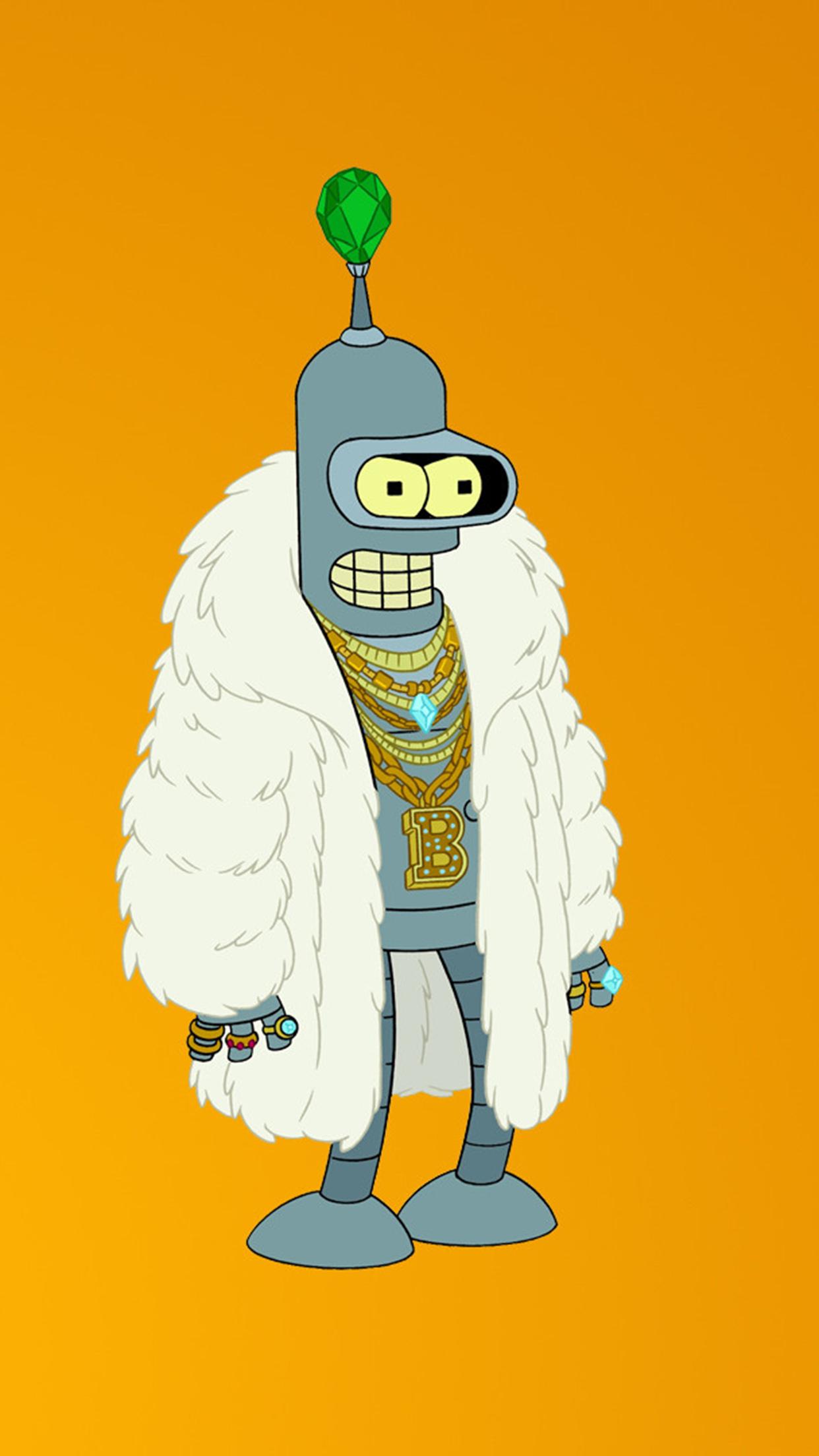 1242x2208 Futurama Bender HD Wallpaper