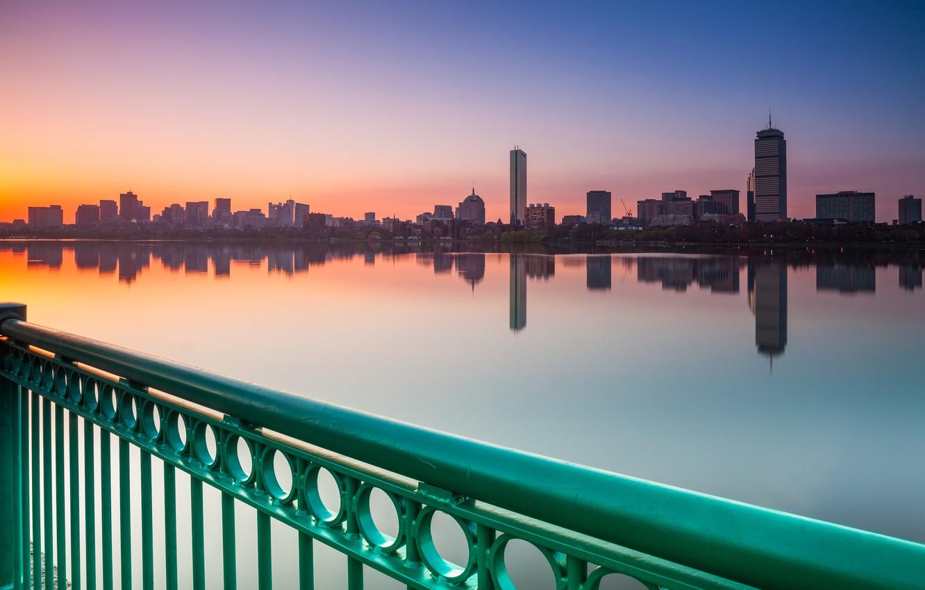 1332x850 Wallpaper water, the city, the ocean, building, USA, promenade, Boston, Boston, harbour, city wallpaper image for desktop, section город