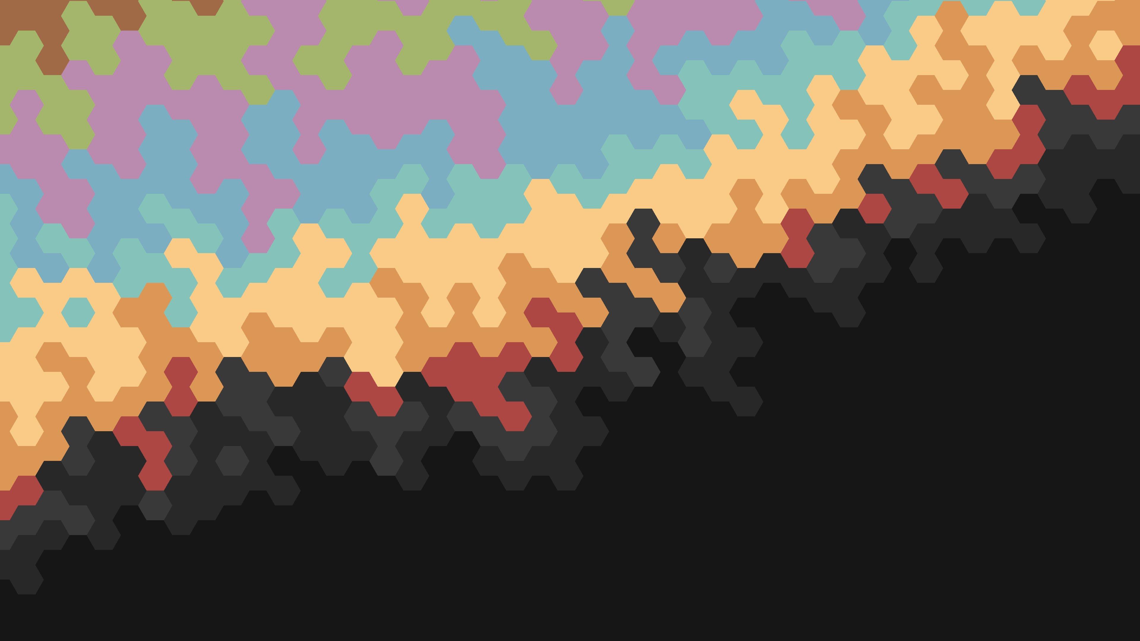 3840x2160 Flat Hexagon Wallpaper Wallpaper Geometric