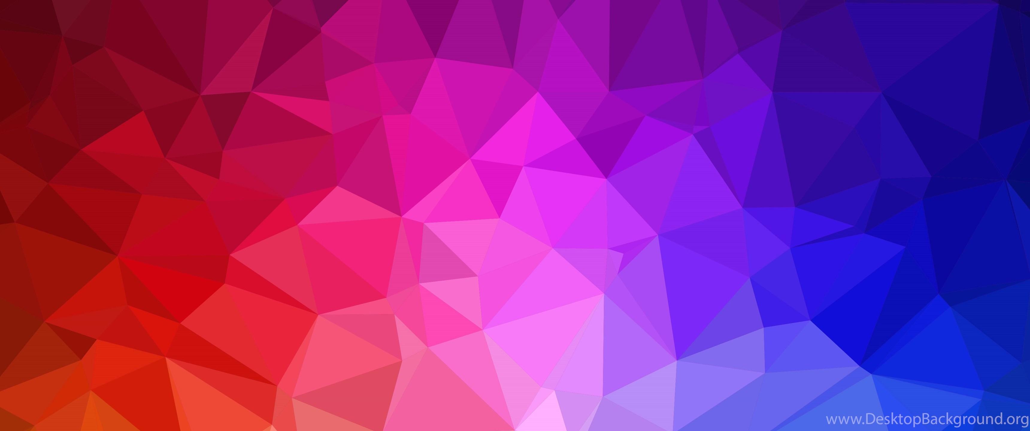 3440x1440 Top Image For Colorful Geometric Wallpaper Desktop Background