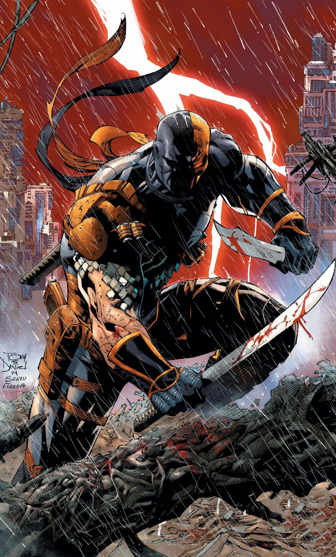 1280x2120 deathstroke vs deadpool wallpaper iphone 4K PictureK Picture
