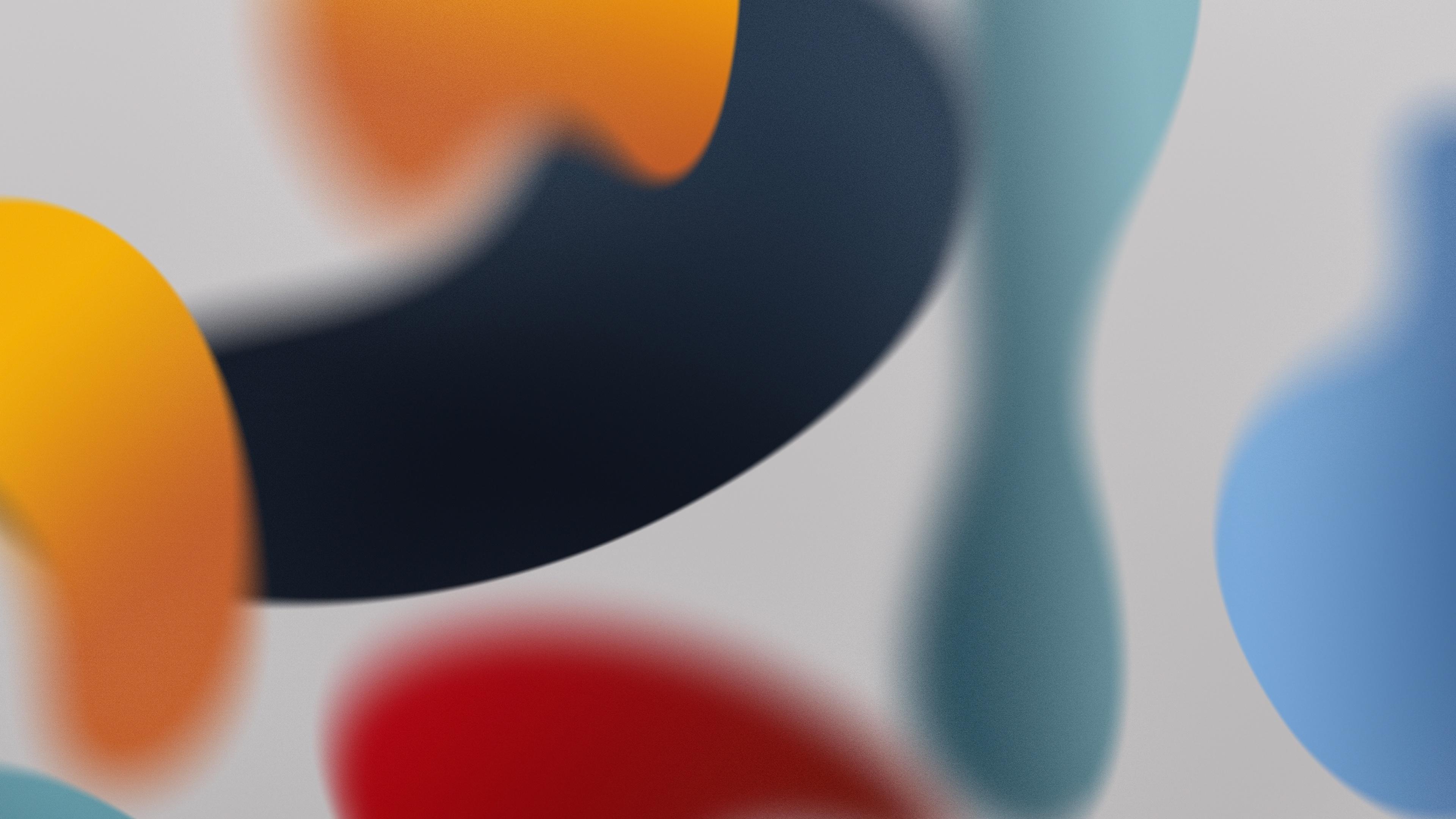3840x2160 iOS 15 Wallpaper 4K, Stock, iPadOS WWDC HDR, Abstract