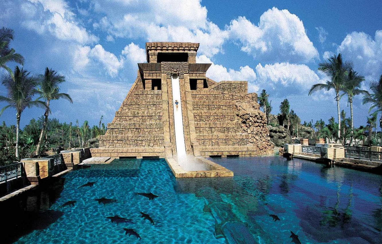 1332x850 Wallpaper the hotel, water Park, Bahamas, Bahamas, Nassau, Nassau, Water Park, Paradis island, Aquaventure image for desktop, section город