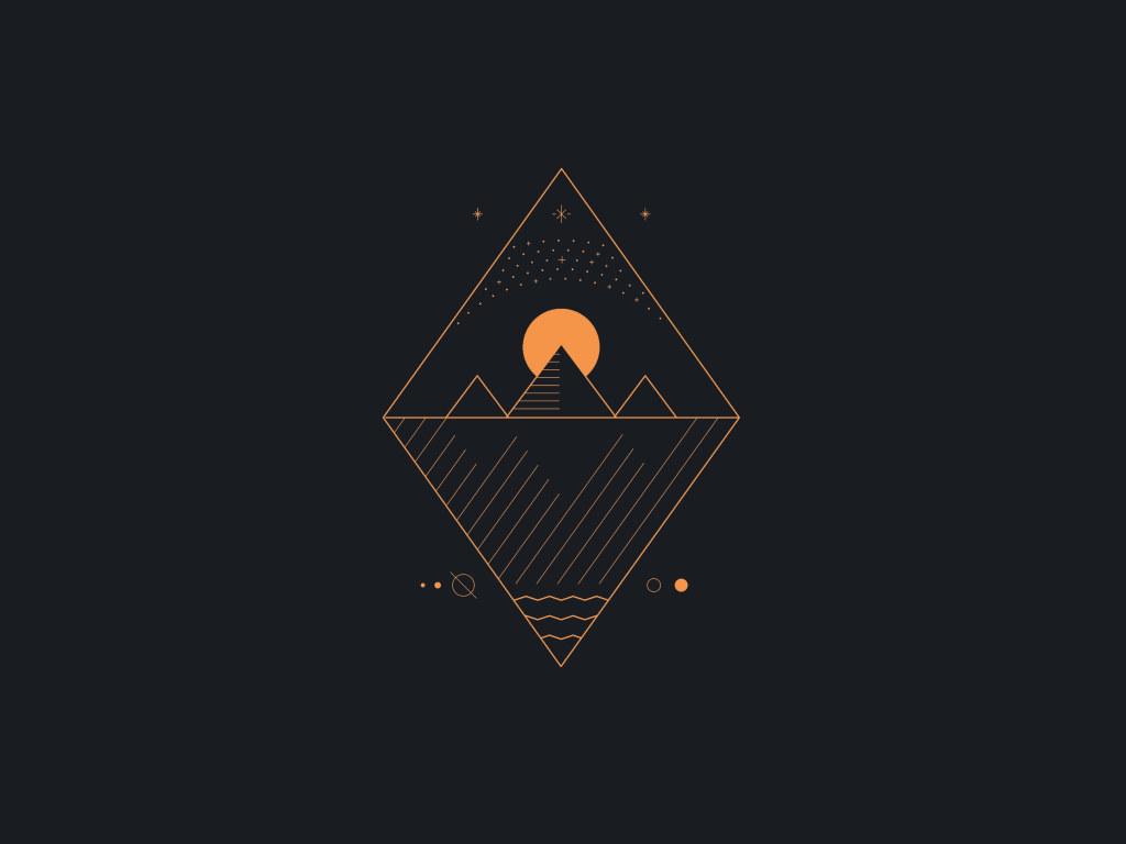 1024x768 Abstract wallpaper, minimalism, orange, simple background • Wallpaper For You HD Wallpaper For Desktop & Mobile