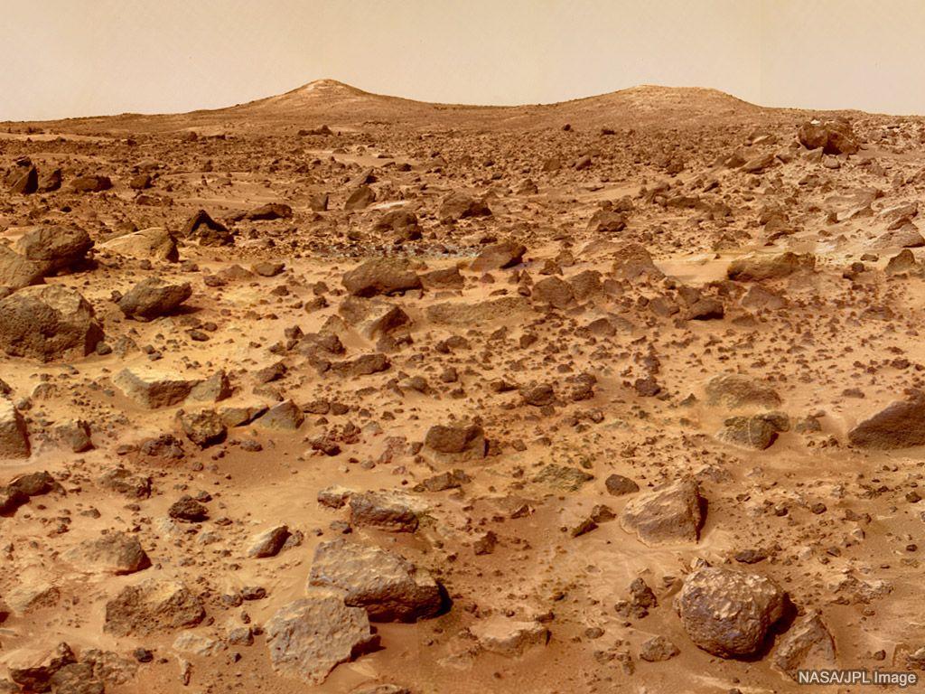 1024x768 Surface of Mars Space Wallpaper