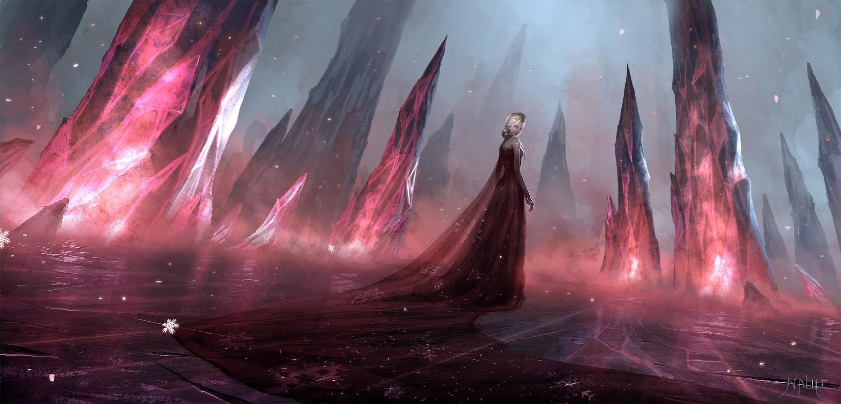 1700x817 Frozen (movie), Princess Elsa, Disney Queens, Fantasy Art Wallpaper HD / Desktop and Mobile Background