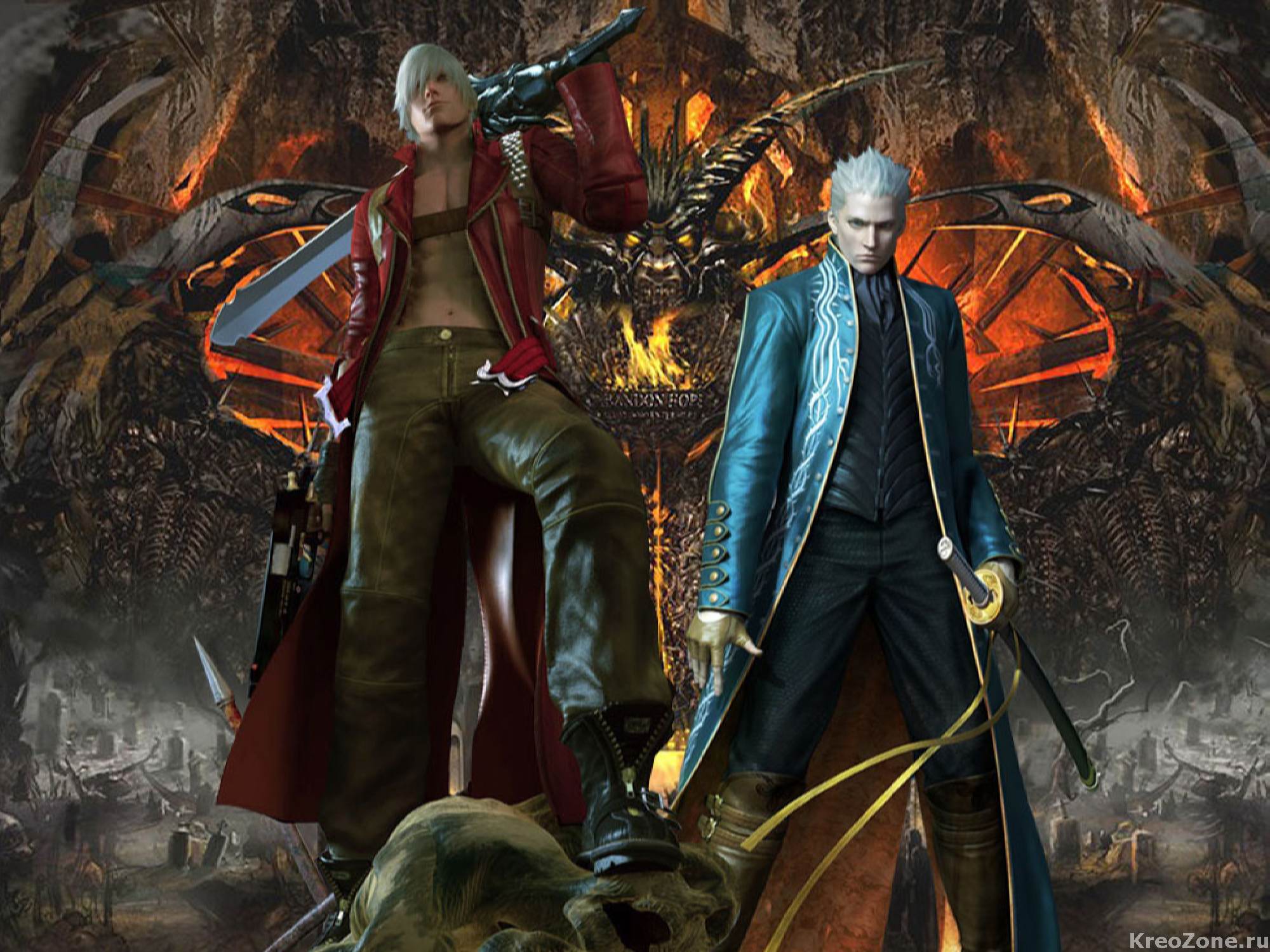 2000x1500 Dante and Vergil vs War and Death