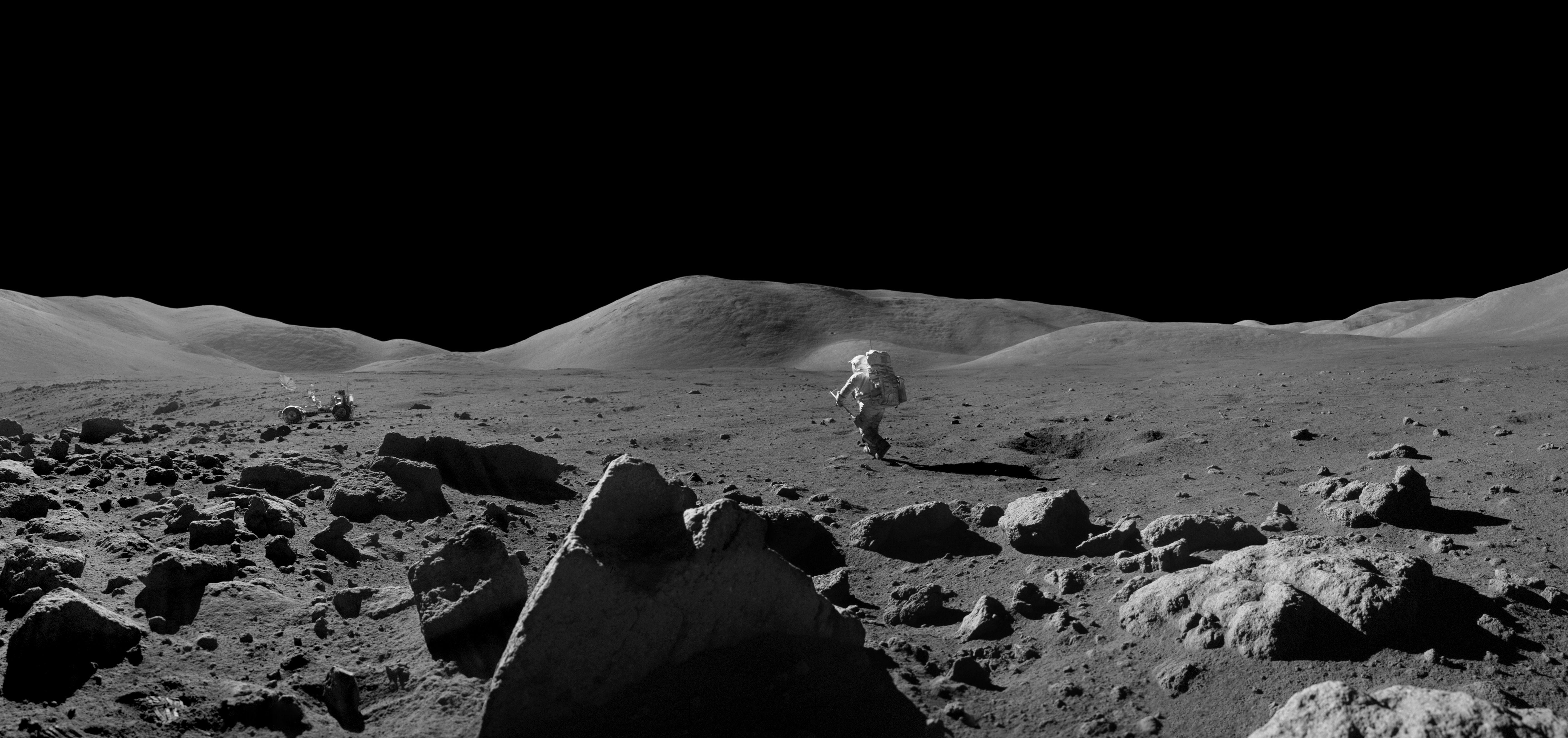 5640x2654 The Moon Wallpaper
