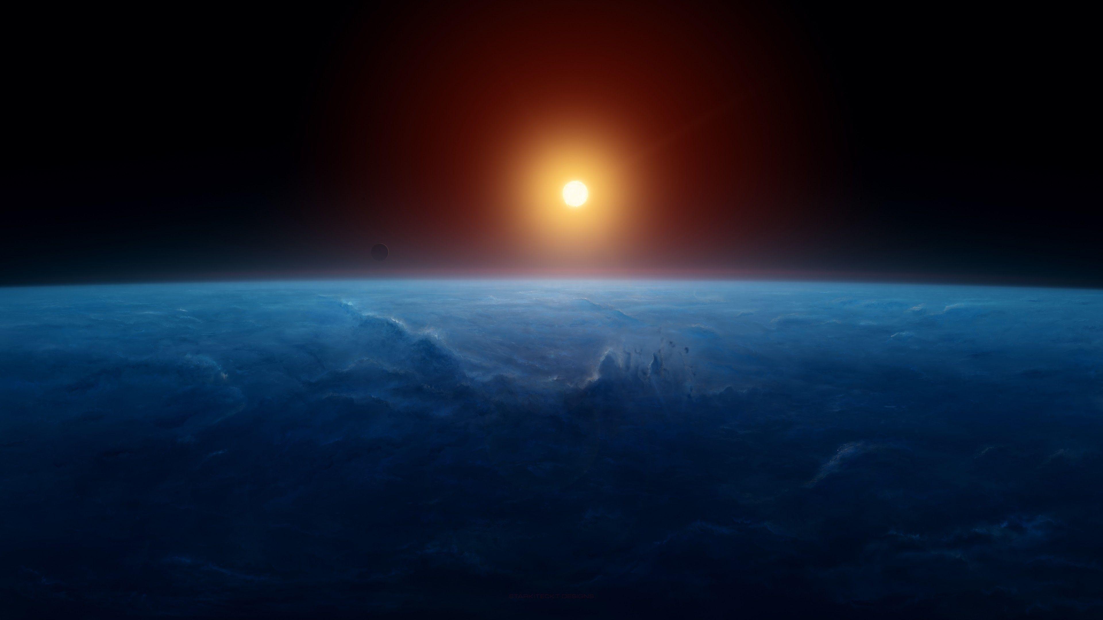 3840x2160 Space Wallpaper Sun