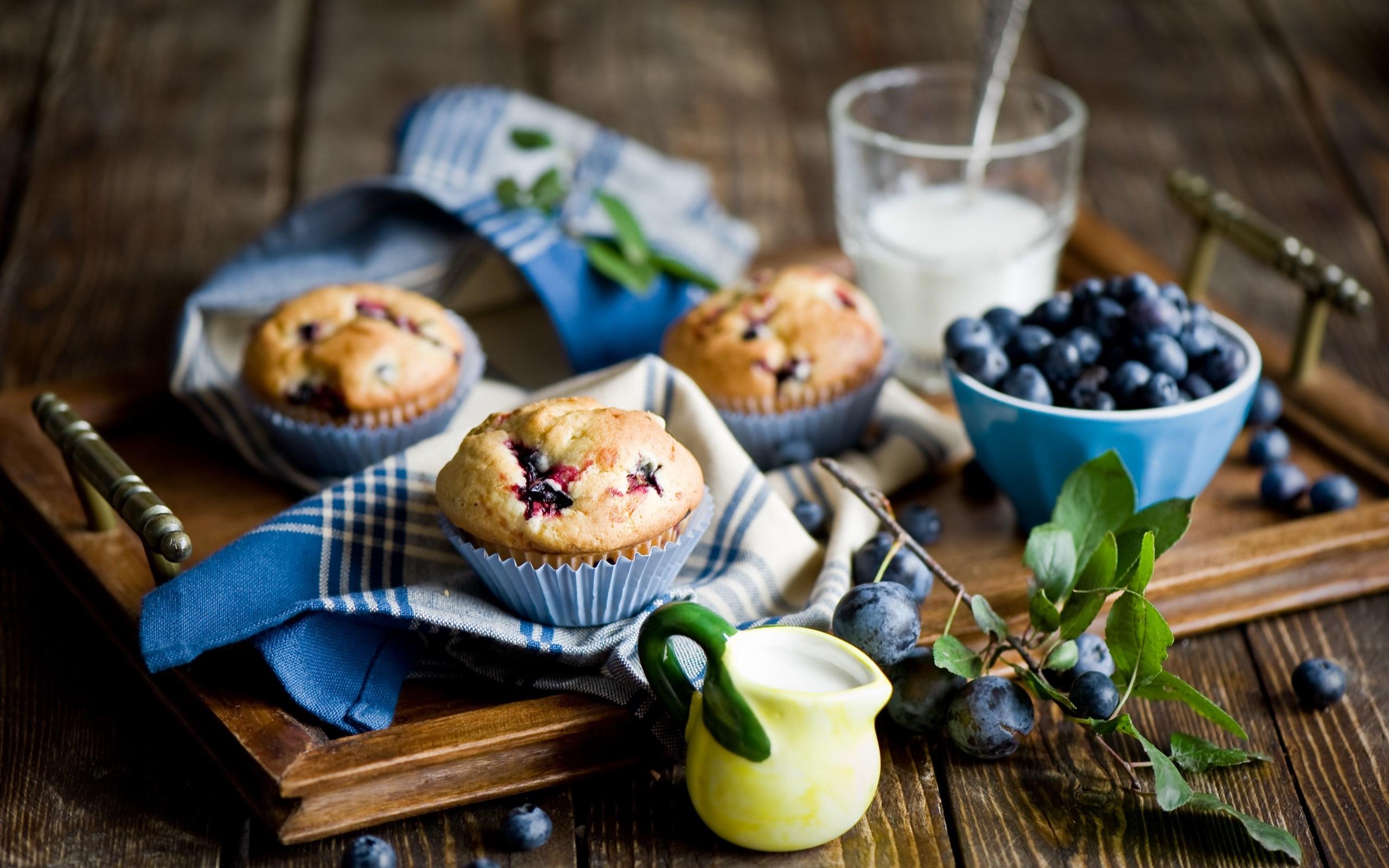 2560x1600 Blueberry Muffins wallpaperx1600