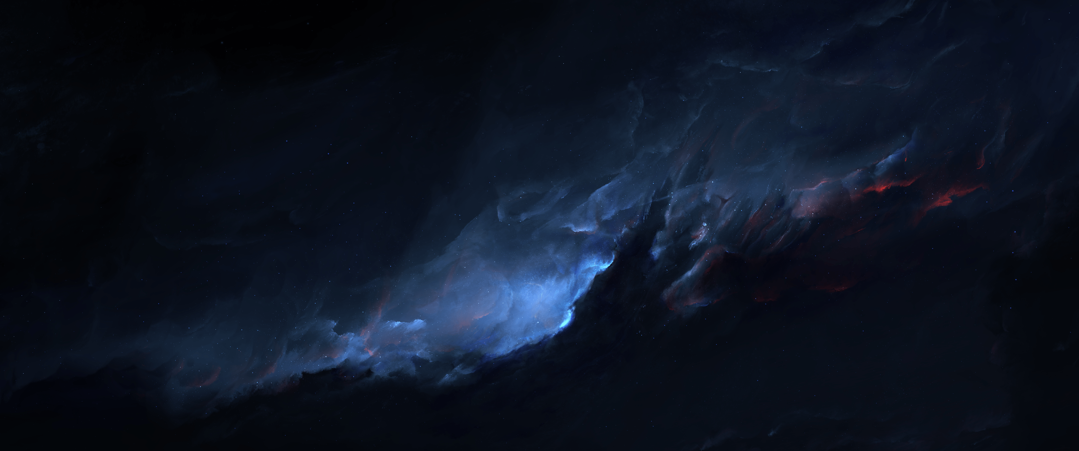 3440x1440 #blue, #space, #ultrawide, wallpaper. Mocah HD Wallpaper