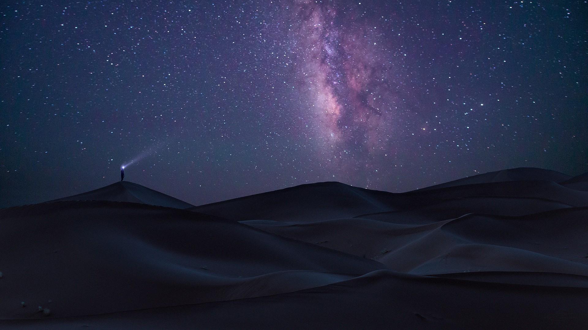 1920x1080 #long exposure, #Milky Way, #space, #dune, #landscape, #Sahara, #nature, #desert, #starry night, wallpaper. Mocah HD Wallpaper