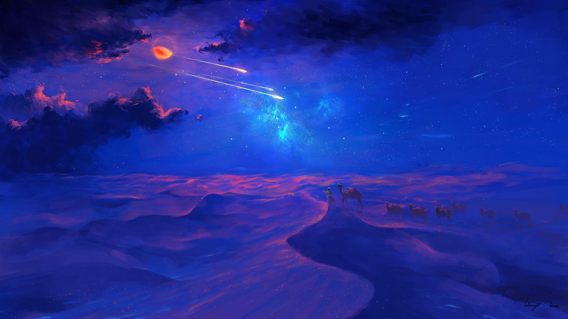 1920x1080 Desert Night