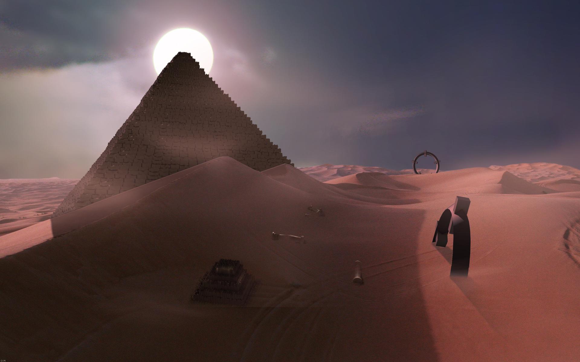 1920x1200 Unseen Desert Night At Night Wallpaper HD