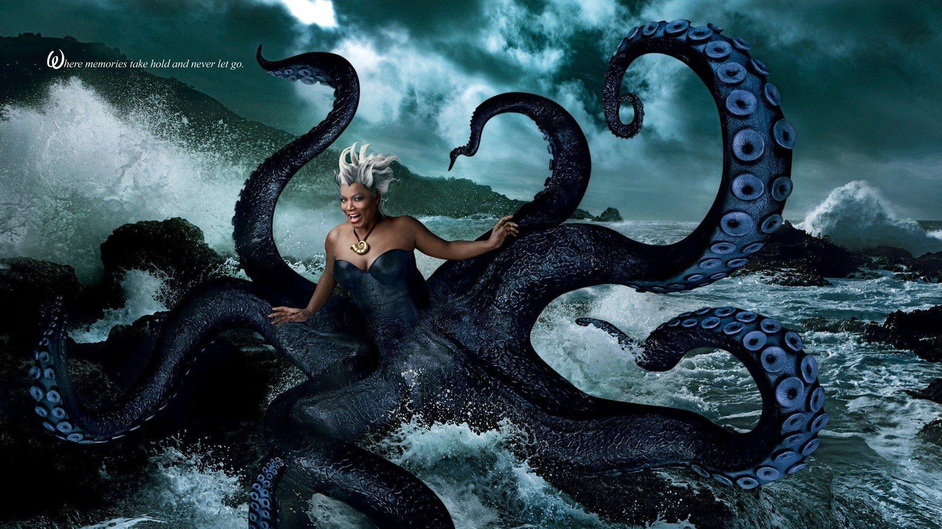 1920x1080 Disney Company tentacles The Little Mermaid artwork fairy tales Annie Leibovitz Tales of ursula Queen Latifah wallpaperx1080