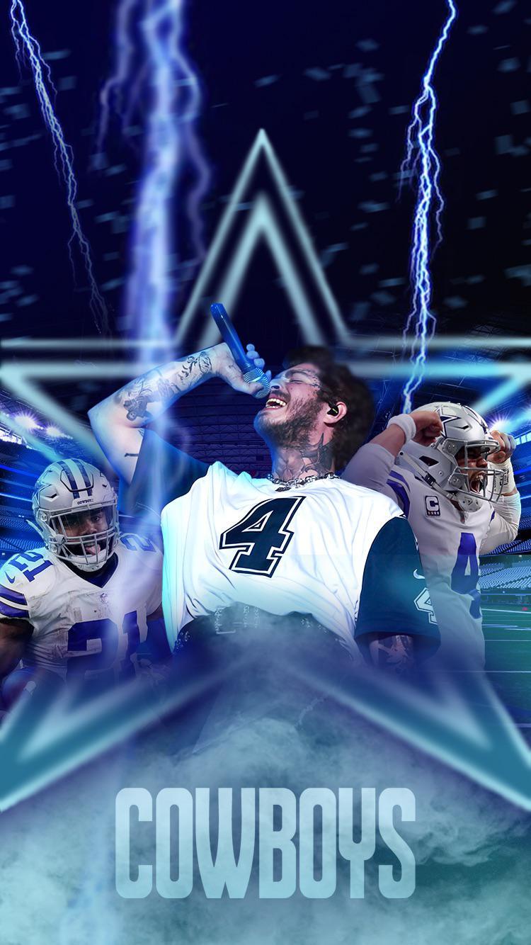 750x1334 Post Malone x Dallas Cowboys Wallpaper: PostMalone