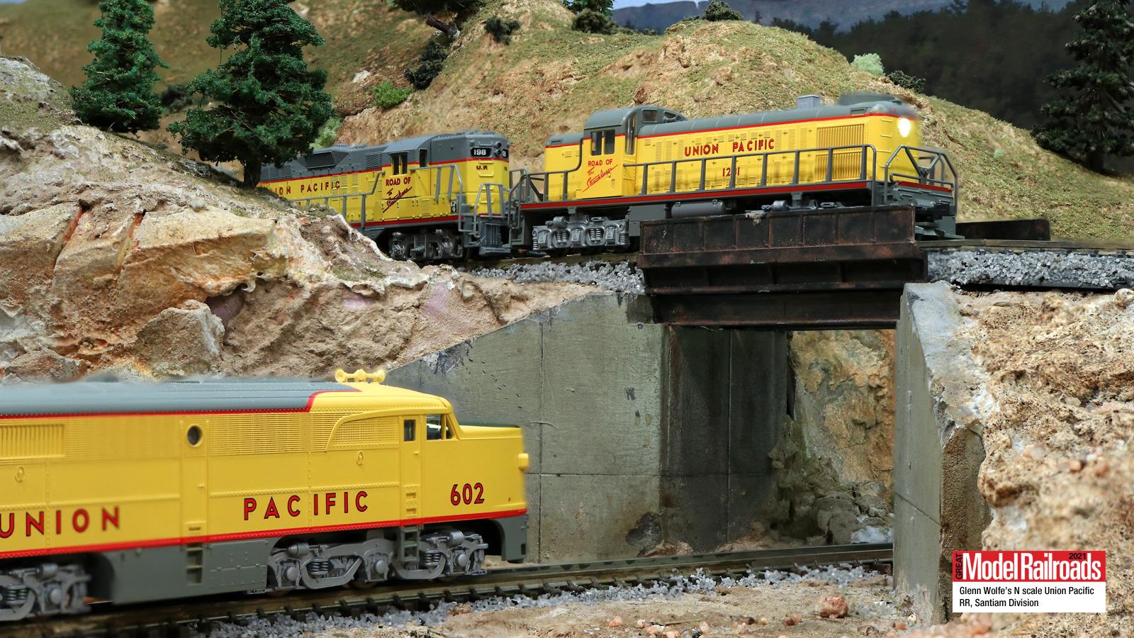 1600x900 N scale Union Pacific Santiam Division background image