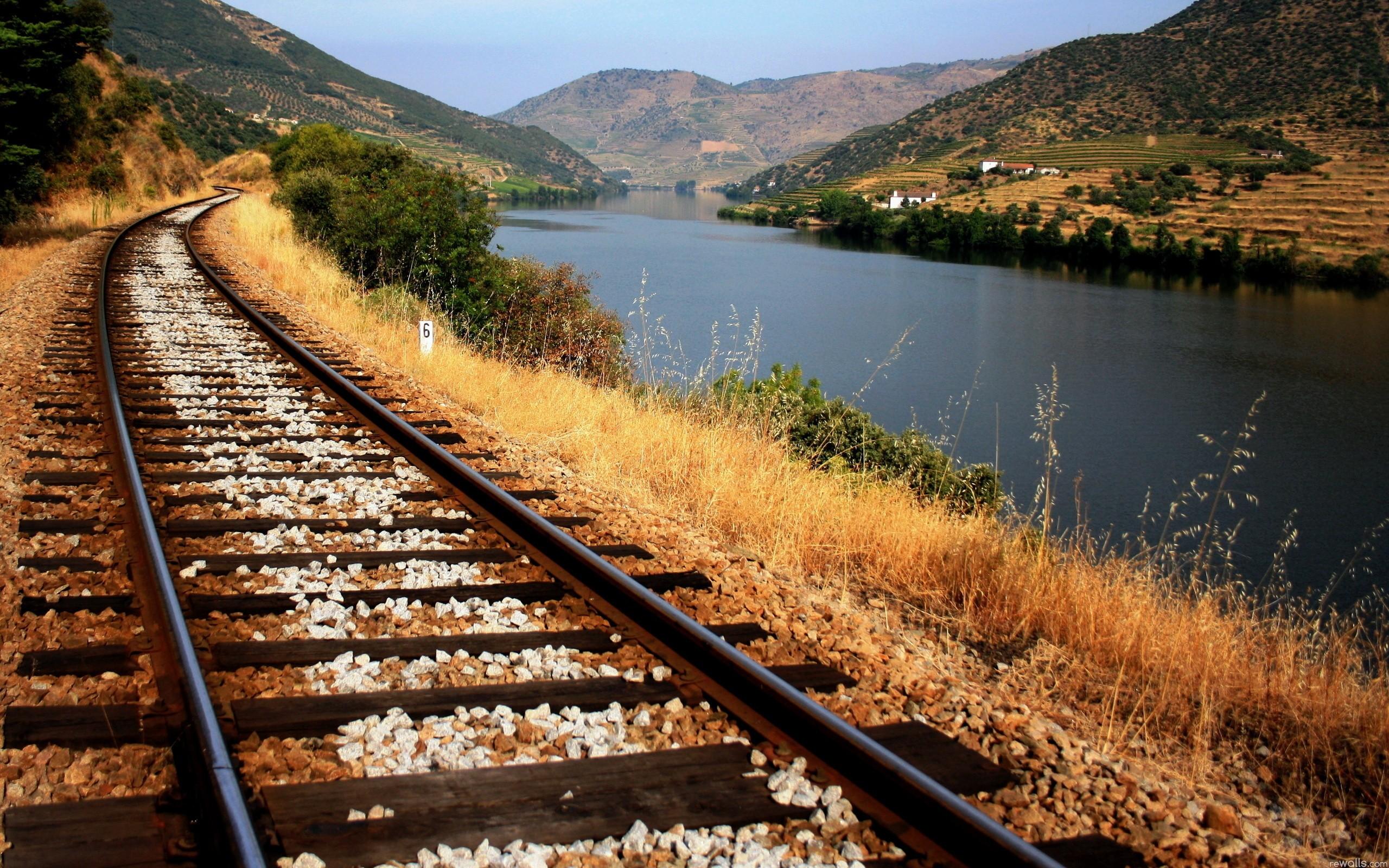 2560x1600 Water landscapes railroads wallpaperx1600