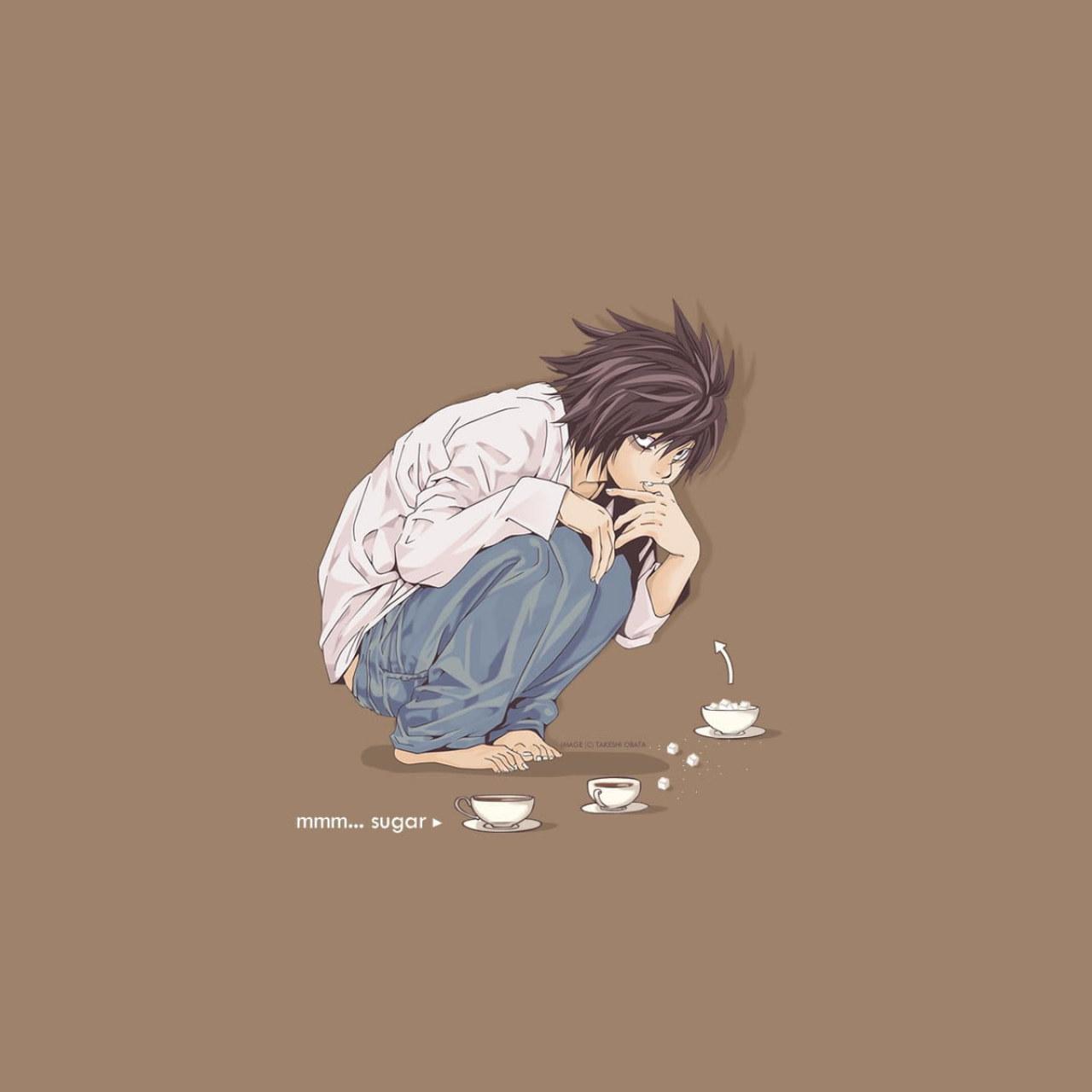 1280x1280 Wallpaper L From Death Note Wallpaper, Anime, Lawliet L • Wallpaper For You HD Wallpaper For Desktop & Mobile