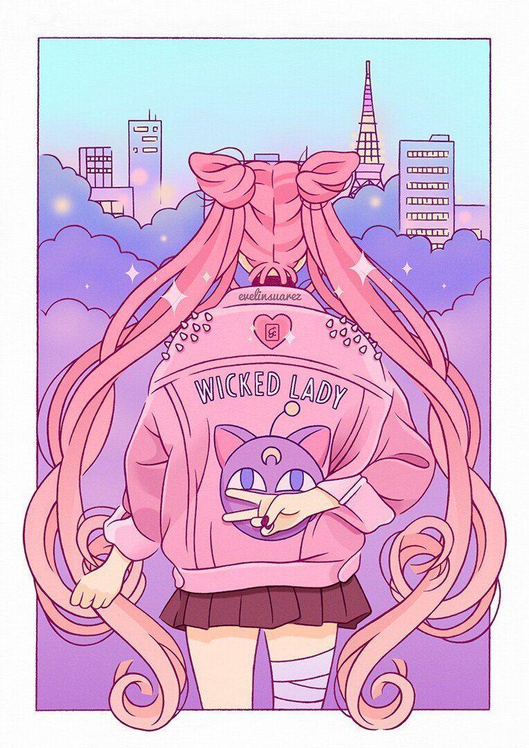764x1080 Sailor Moon Pc Aesthetic Wallpaper