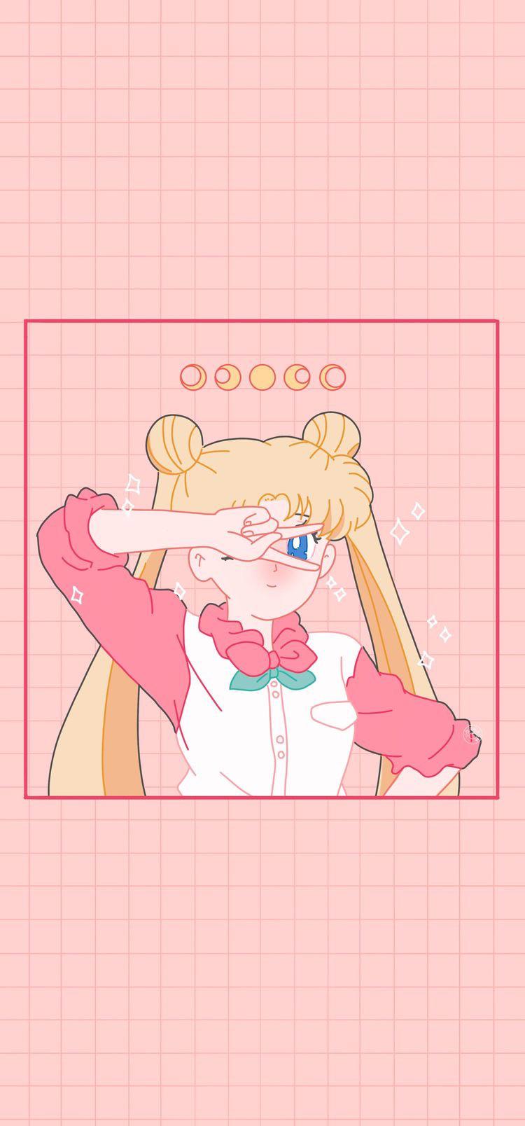 750x1608 A cute wallpaper that I found, I hope you guys like it :): sailormoon