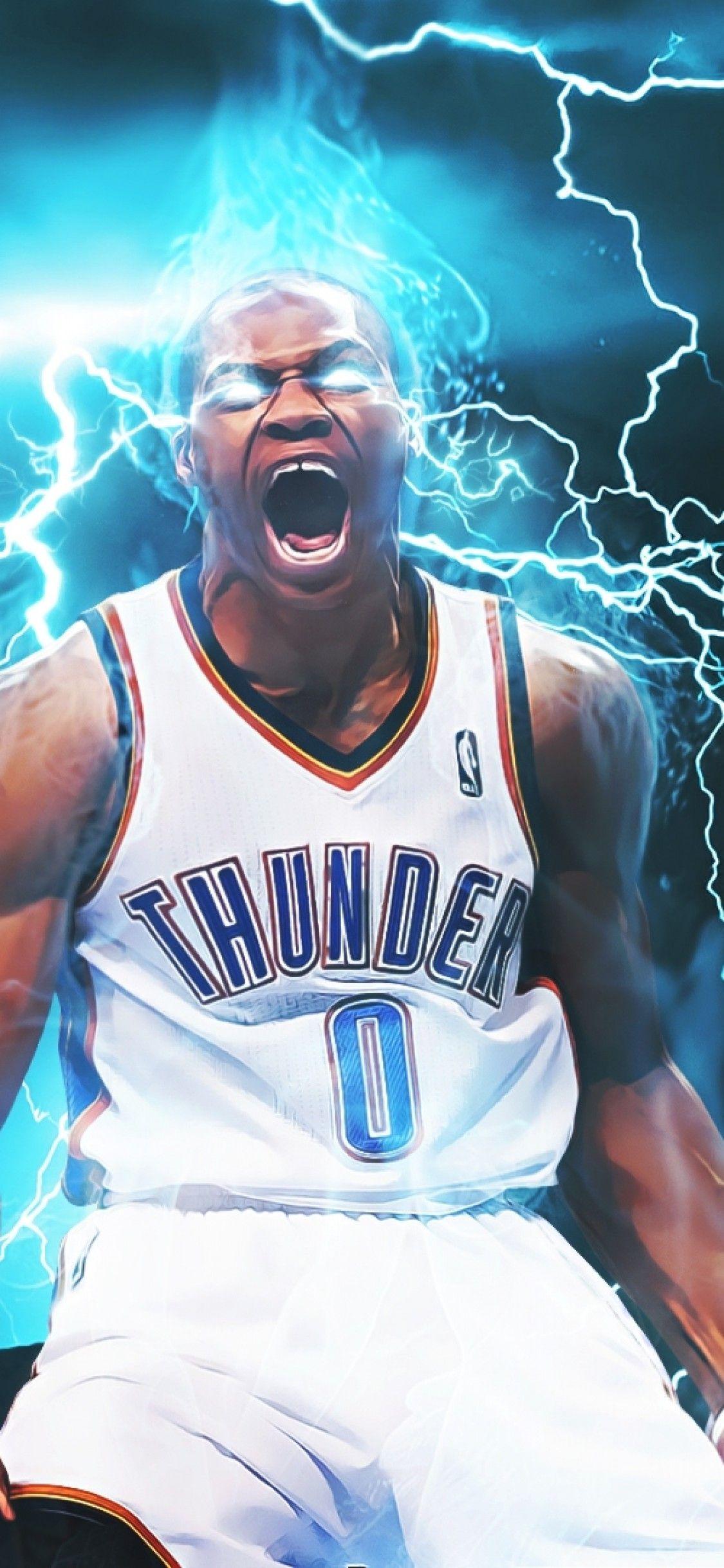 1125x2436 Download 1125x2436 Oklahoma City Thunder, Russell Westbrook