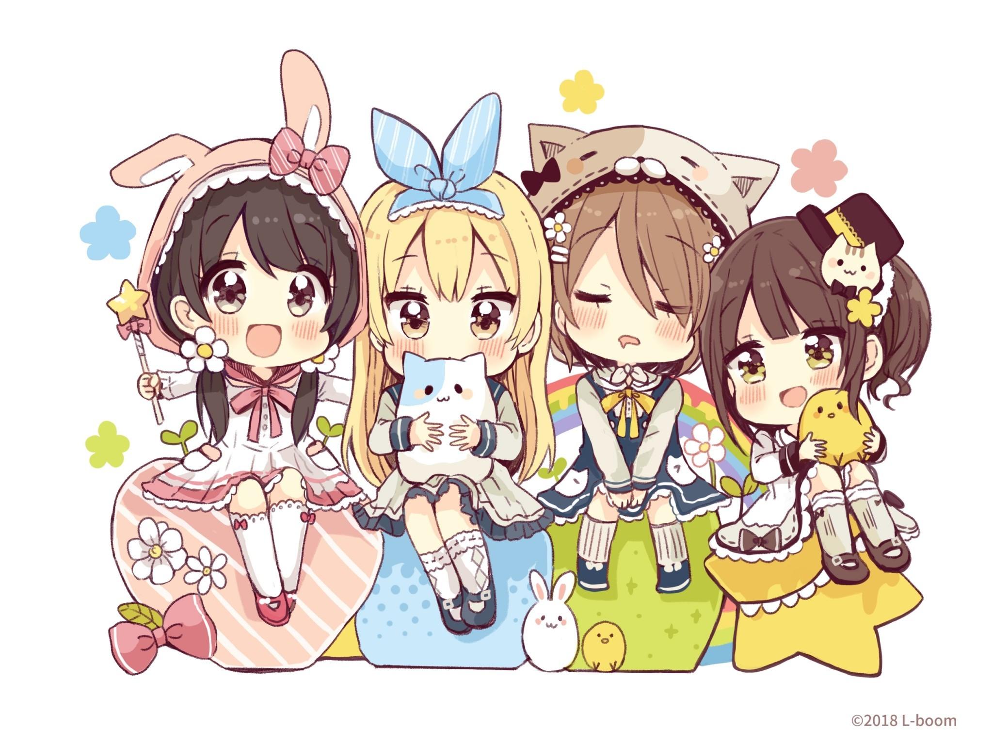2048x1536 Cute Anime Girls Wallpaper