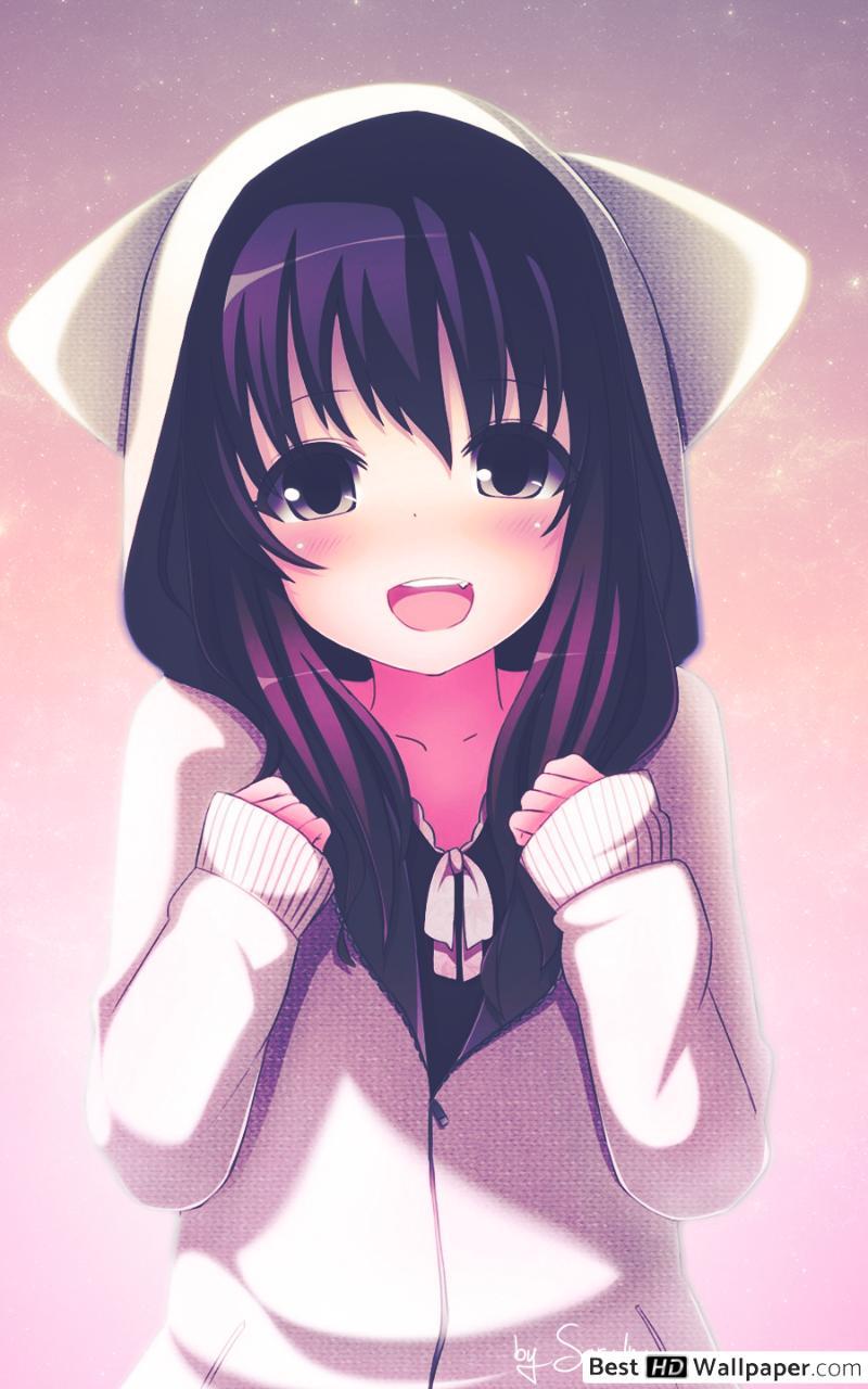 800x1280 Kawaii Girl smiling HD wallpaper download