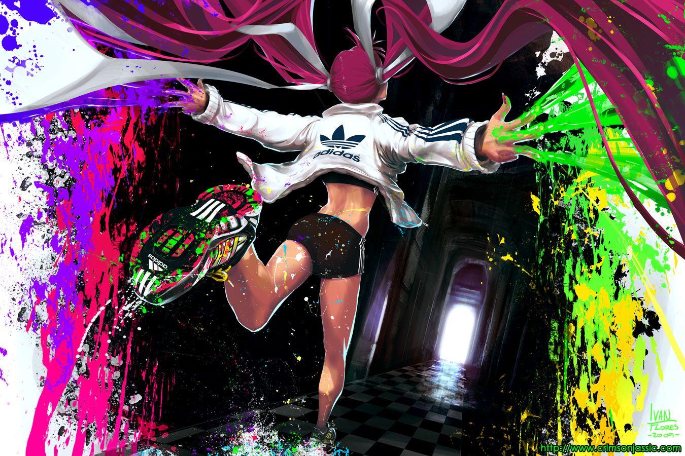 1350x900 Anime Wallpaper. Paint run, Anime wallpaper, Painting