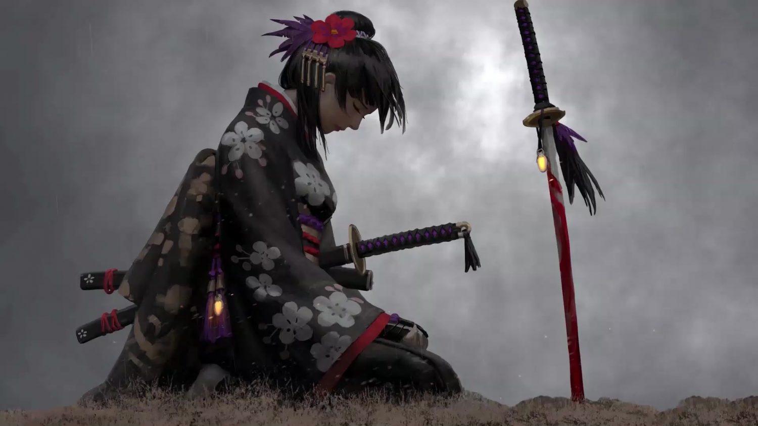 1500x844 Fantasy Katana Girl Live Wallpaper