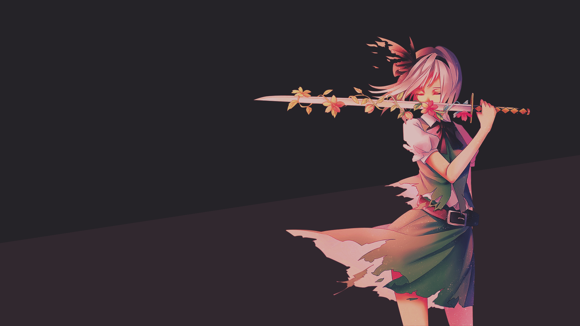 1920x1080 1920x1080 Girl, Youmu Konpaku, Anime, Katana wallpaper PNG