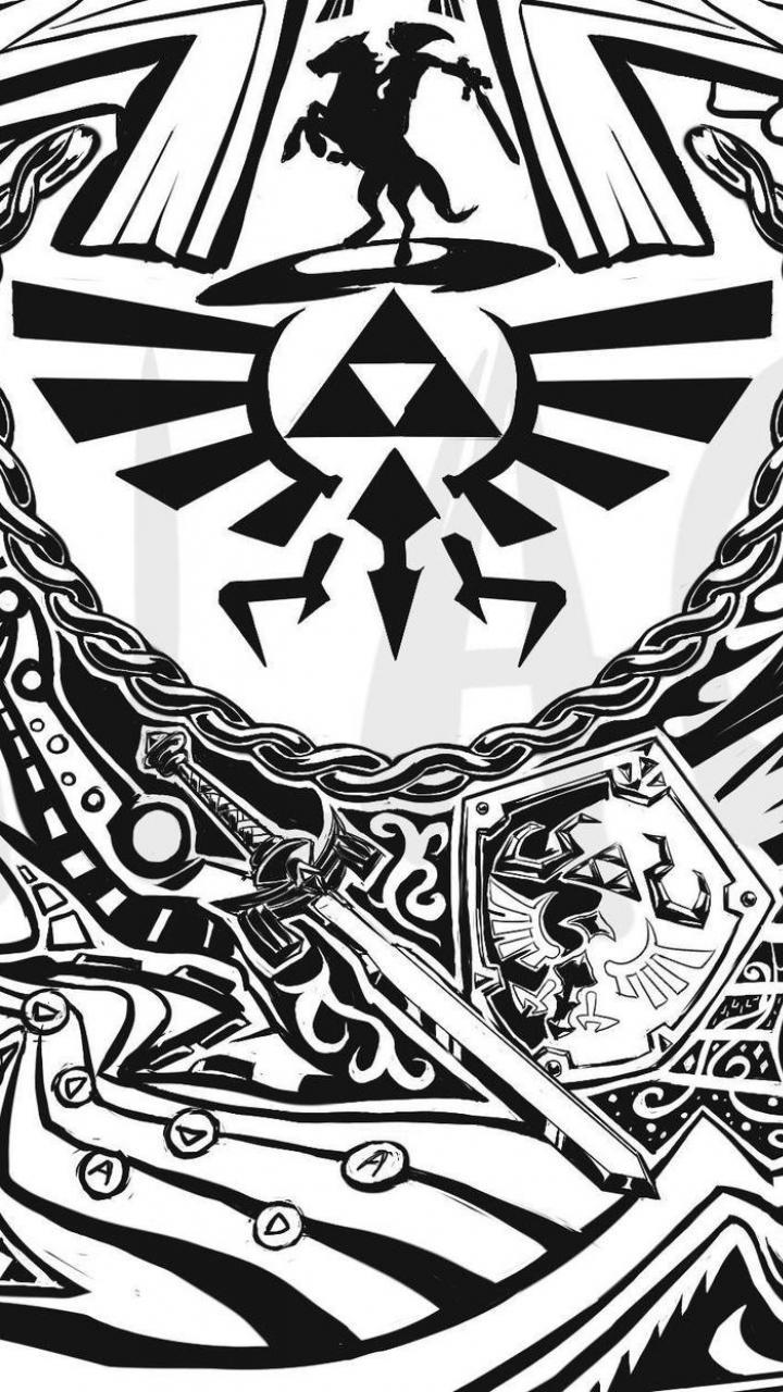 Black and White Zelda Wallpapers Top Free Black and White Zelda