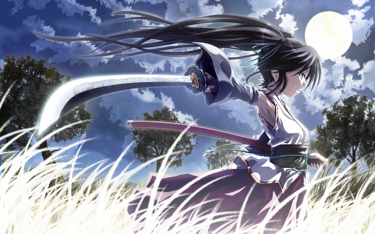 1280x800 Sword Anime Girl Wallpaper 1920x1080