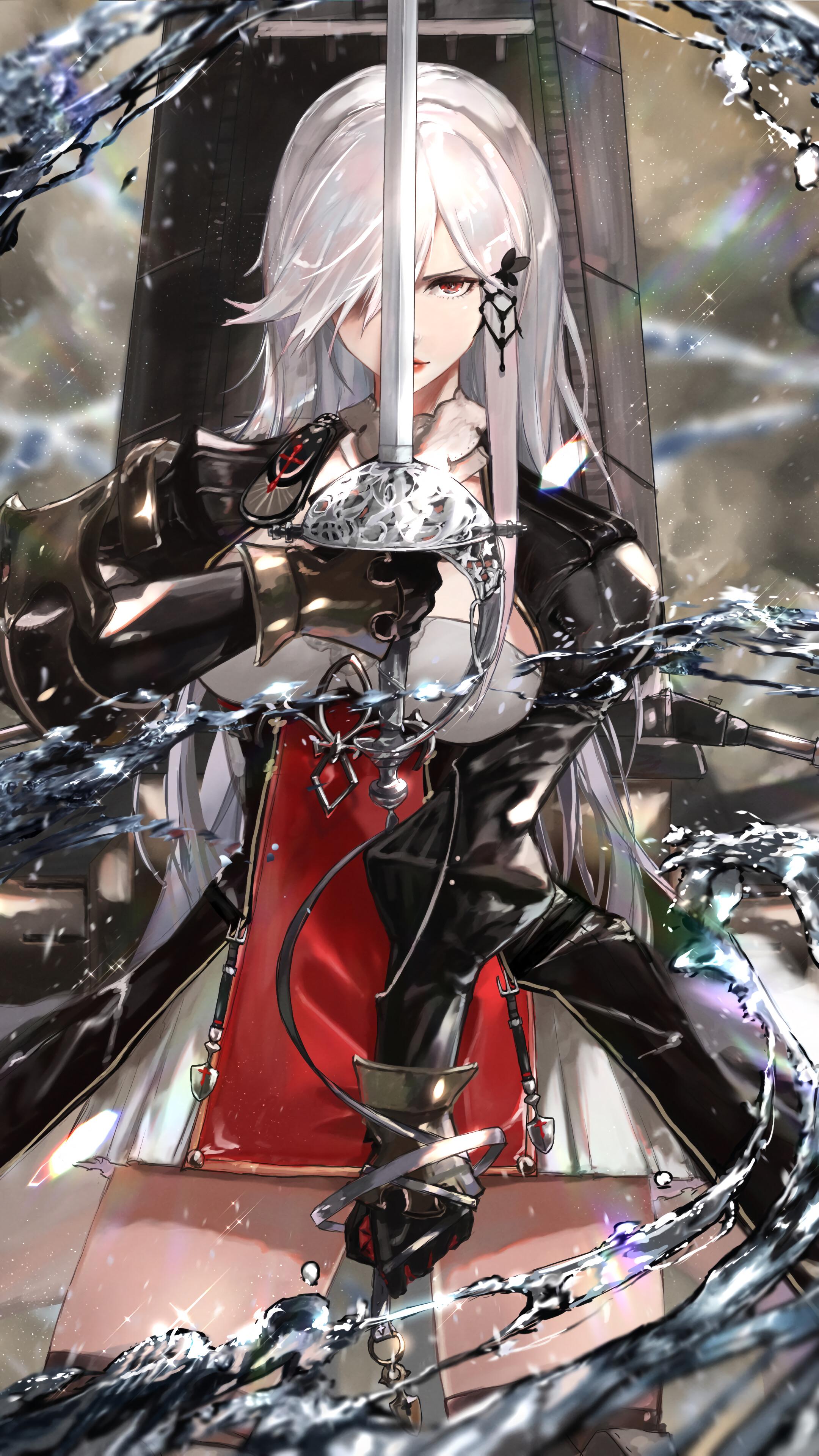2160x3840 Azur Lane, Dunkerque, Sword, Anime Girl, 4K phone HD Wallpaper, Image, Background, Photo and Picture. Mocah HD Wallpaper