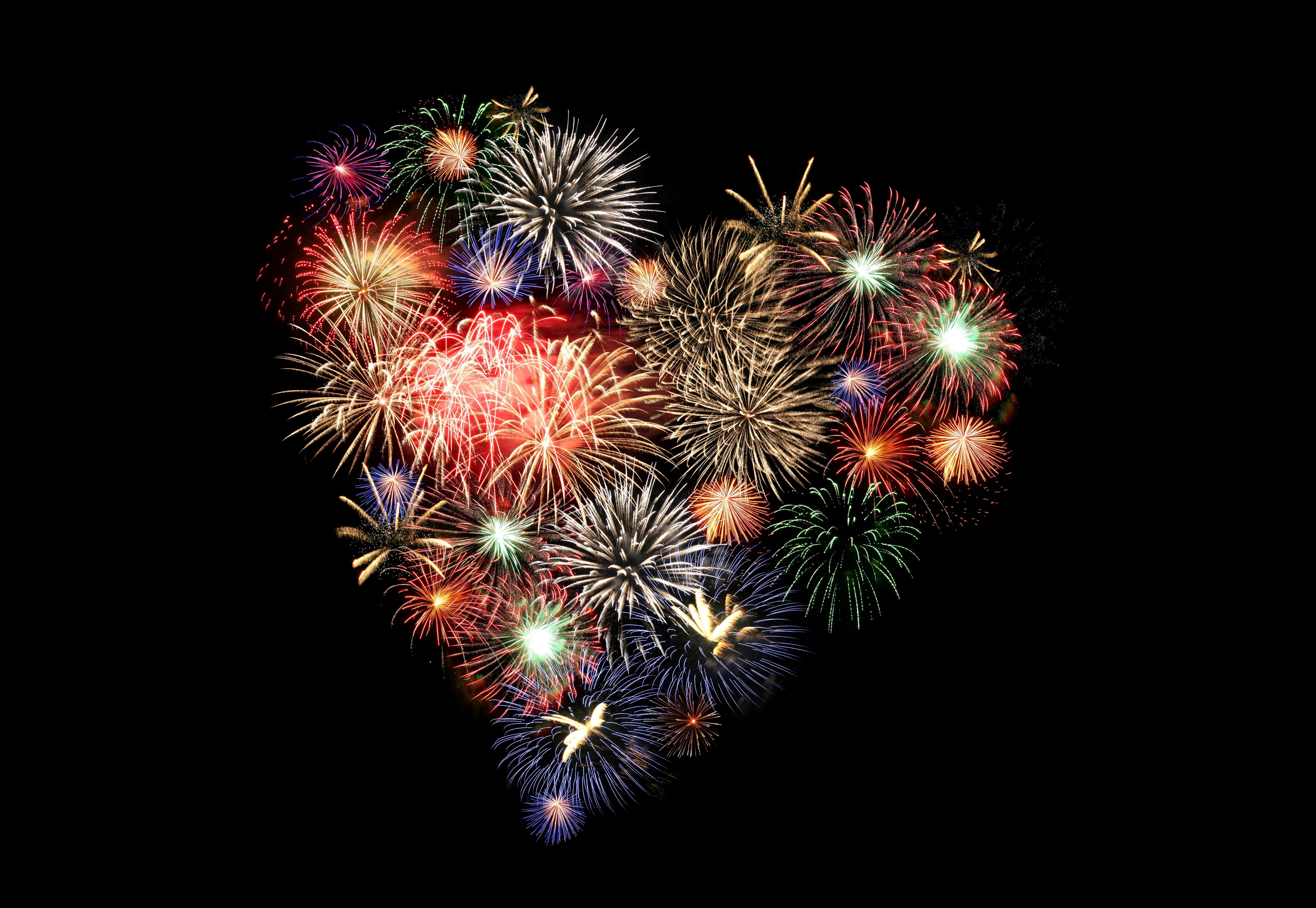 8770x6050 Black background, fireworks Desktop wallpaper 2560x1600